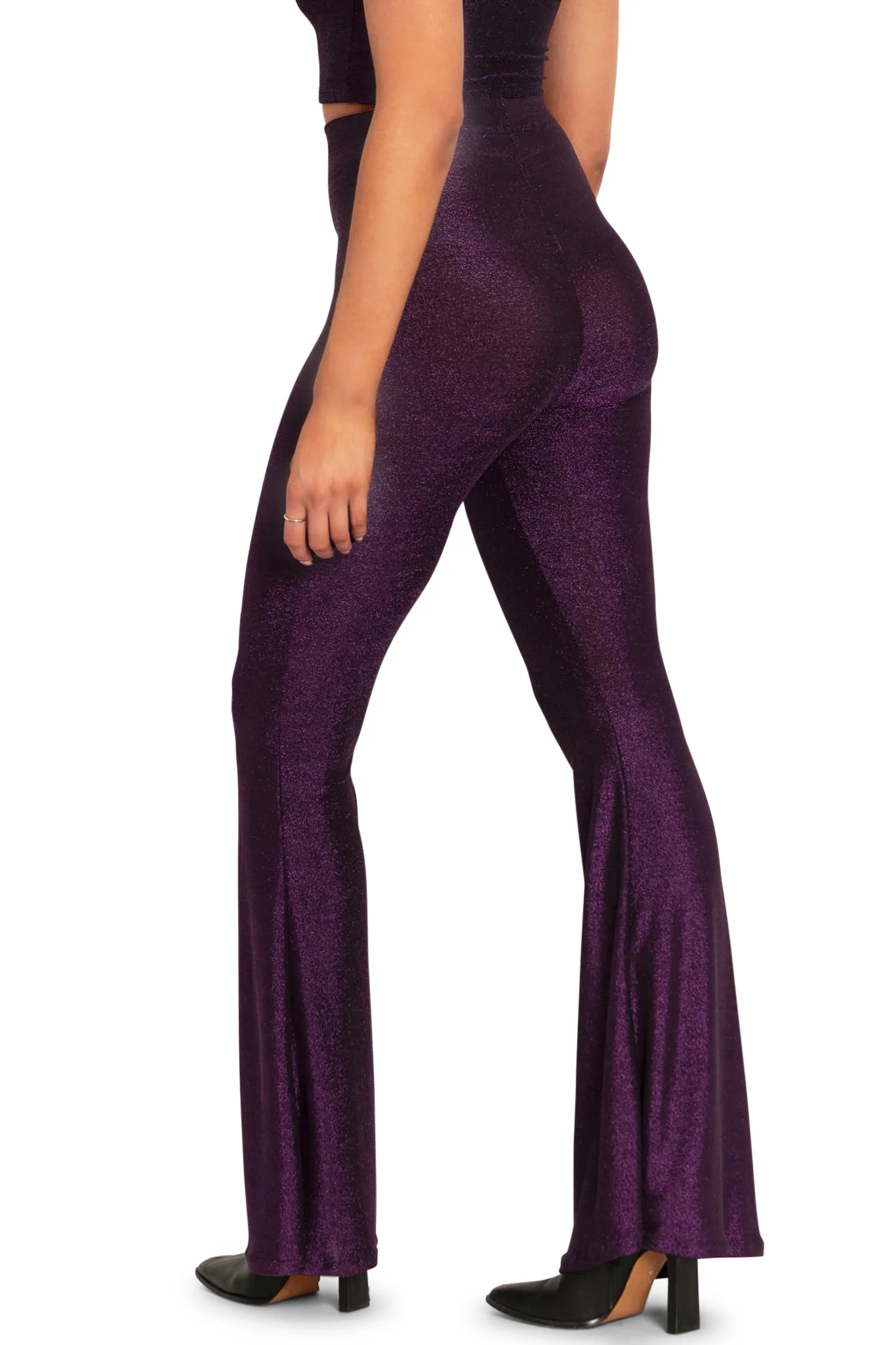 Mystical Party Lurex High Waisted Flare Pants - Image 4