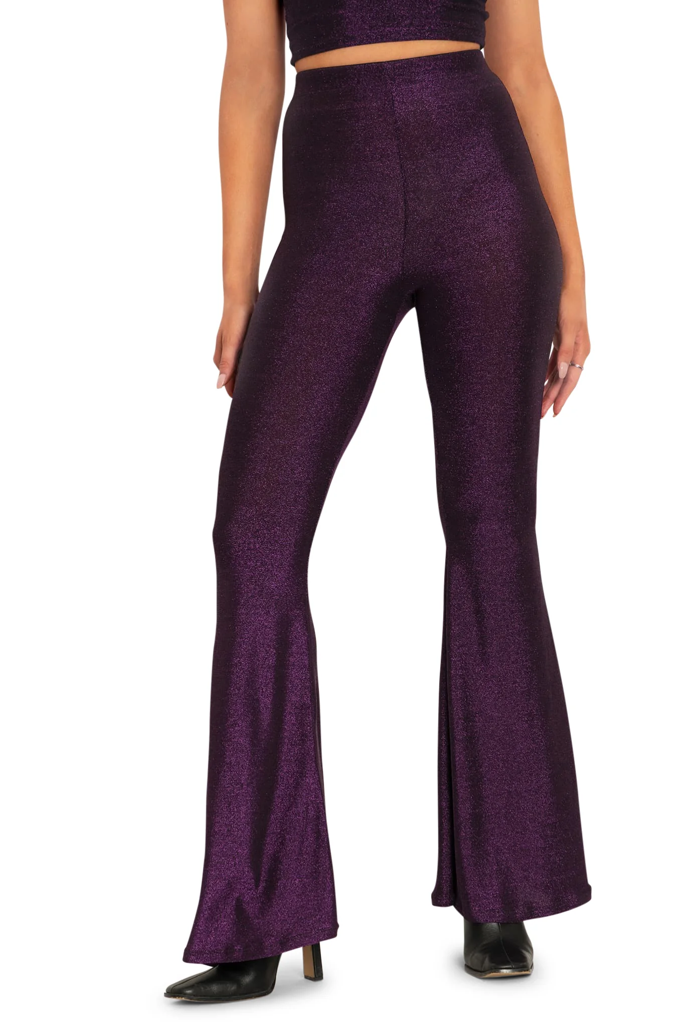 Mystical Party Lurex High Waisted Flare Pants - Image 5