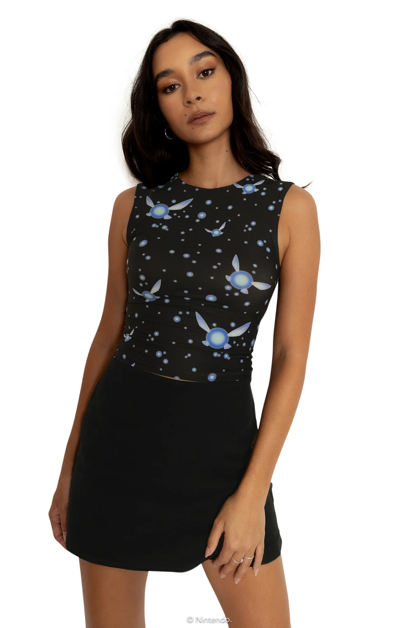 Navi Crew Neck Cropped Tank - Image 7