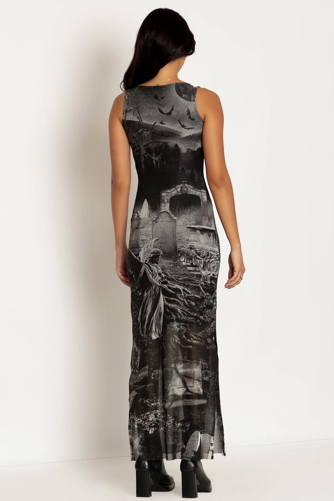 Necropolis Sheer Column Maxi Dress - Image 2