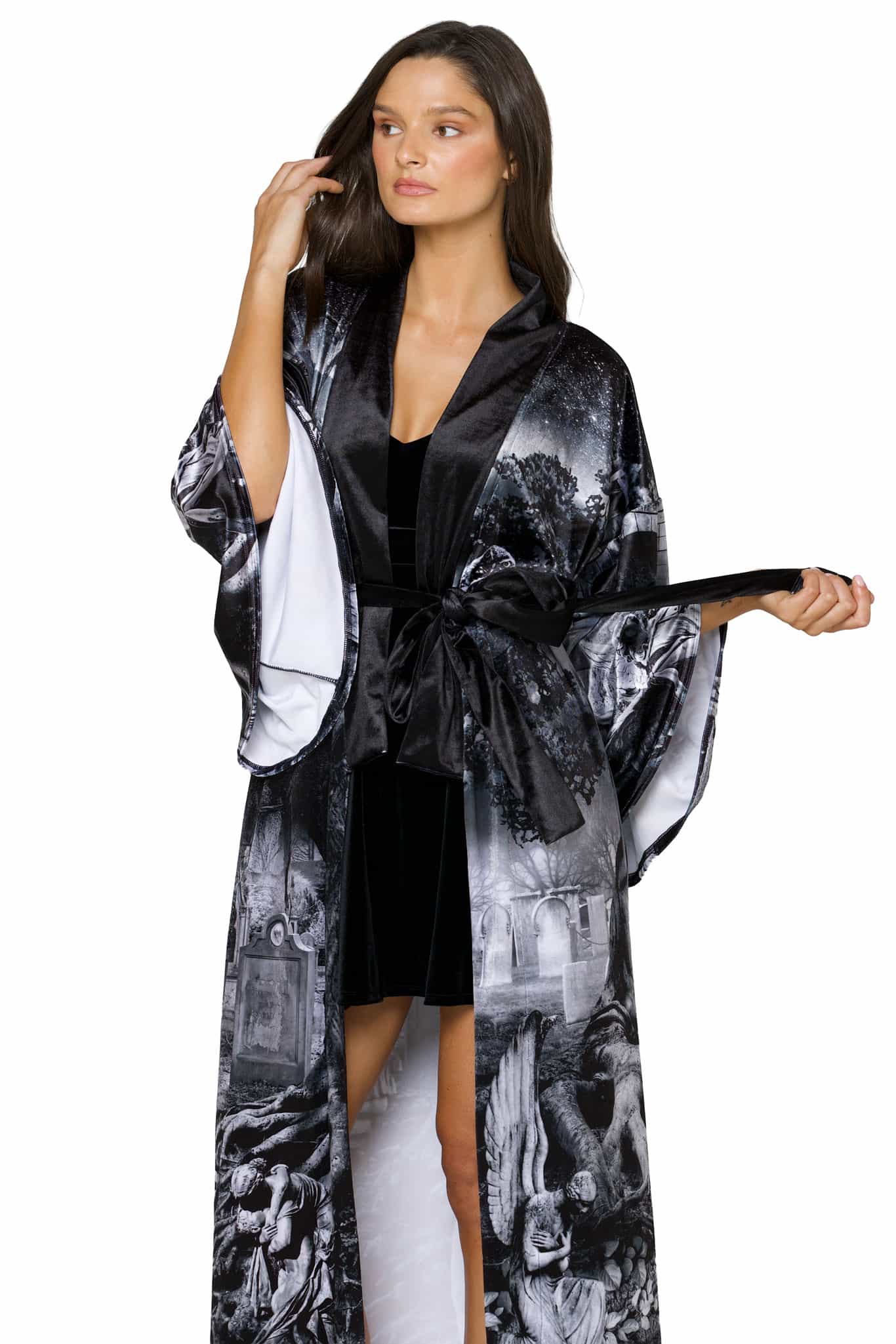 Necropolis Velvet Swan Kimono - Image 4