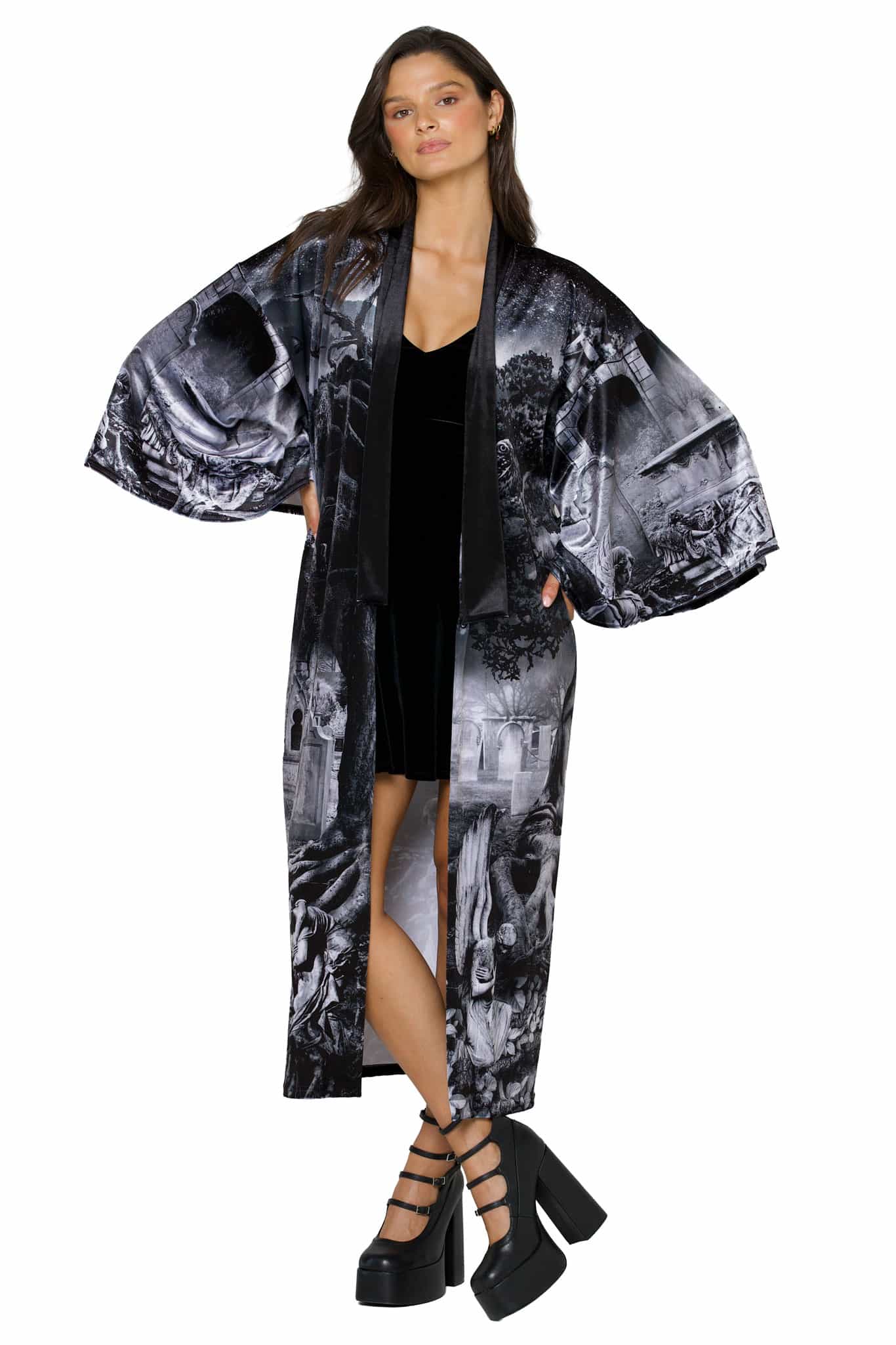 Necropolis Velvet Swan Kimono - Image 5