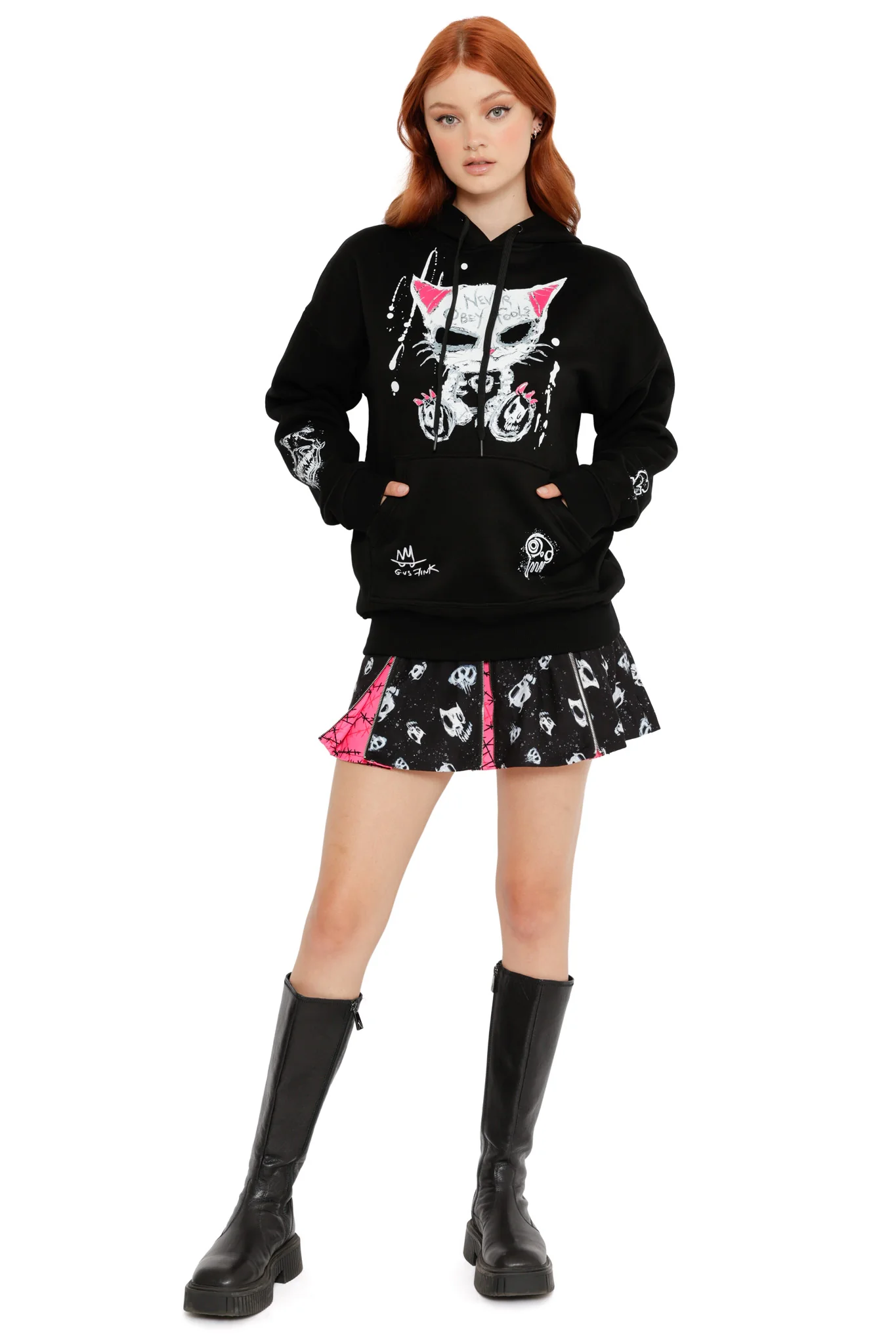Never Obey Fools Kangaroo Pocket Hoodie - Image 3