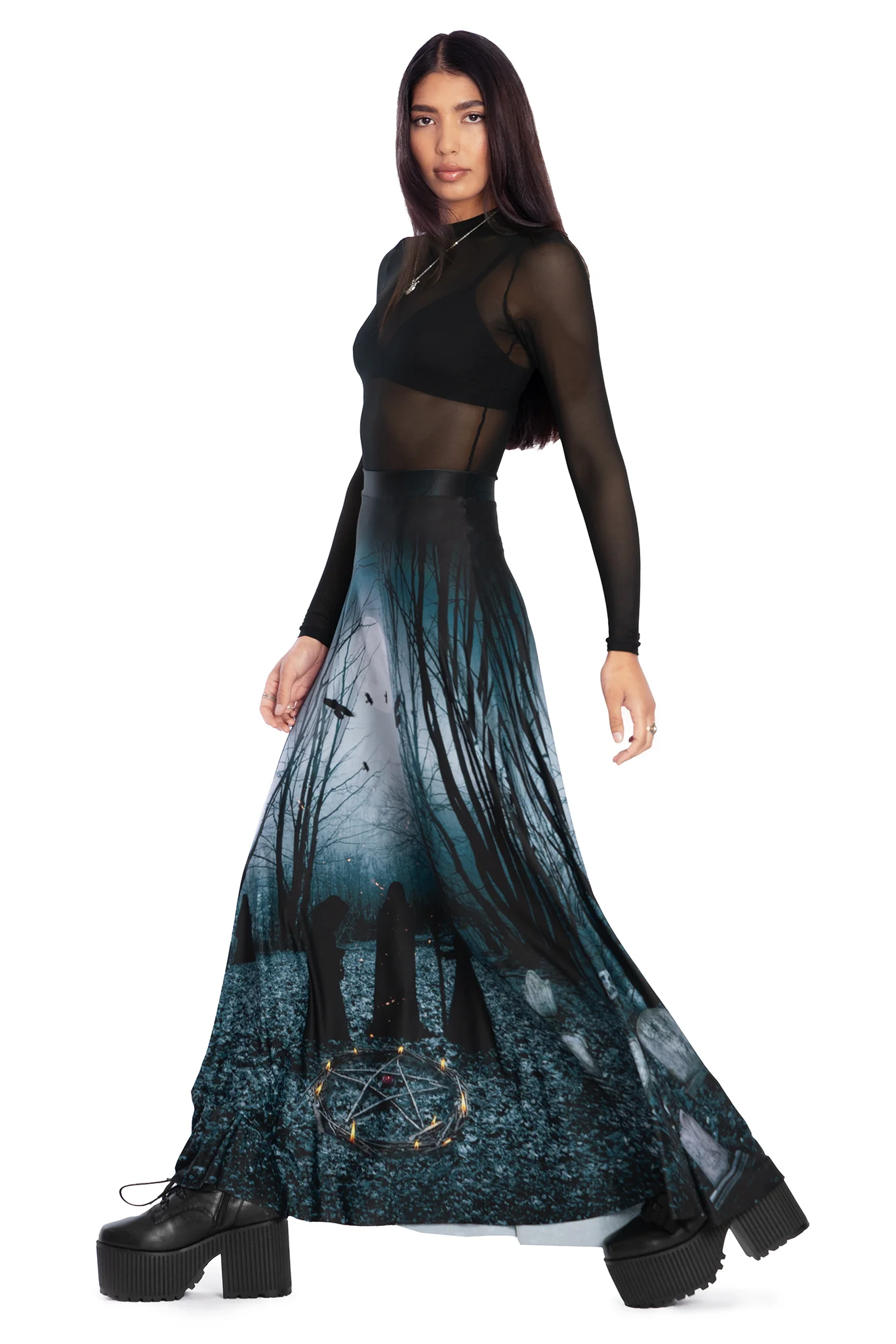 Nocturnal Rituals Maxi Skirt - Image 4