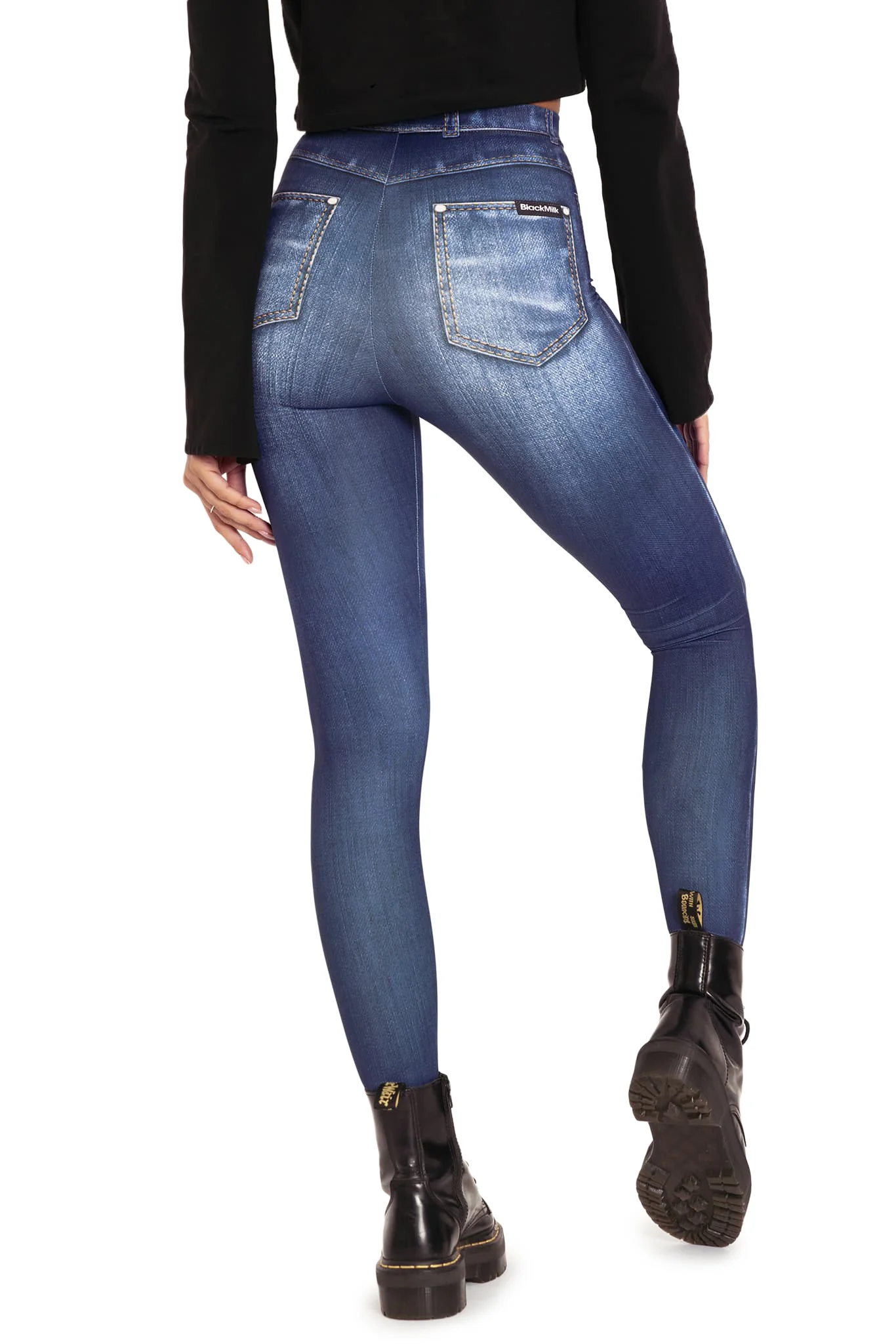Not Actually Denim High Waisted Matte Finish Leggings - Image 6