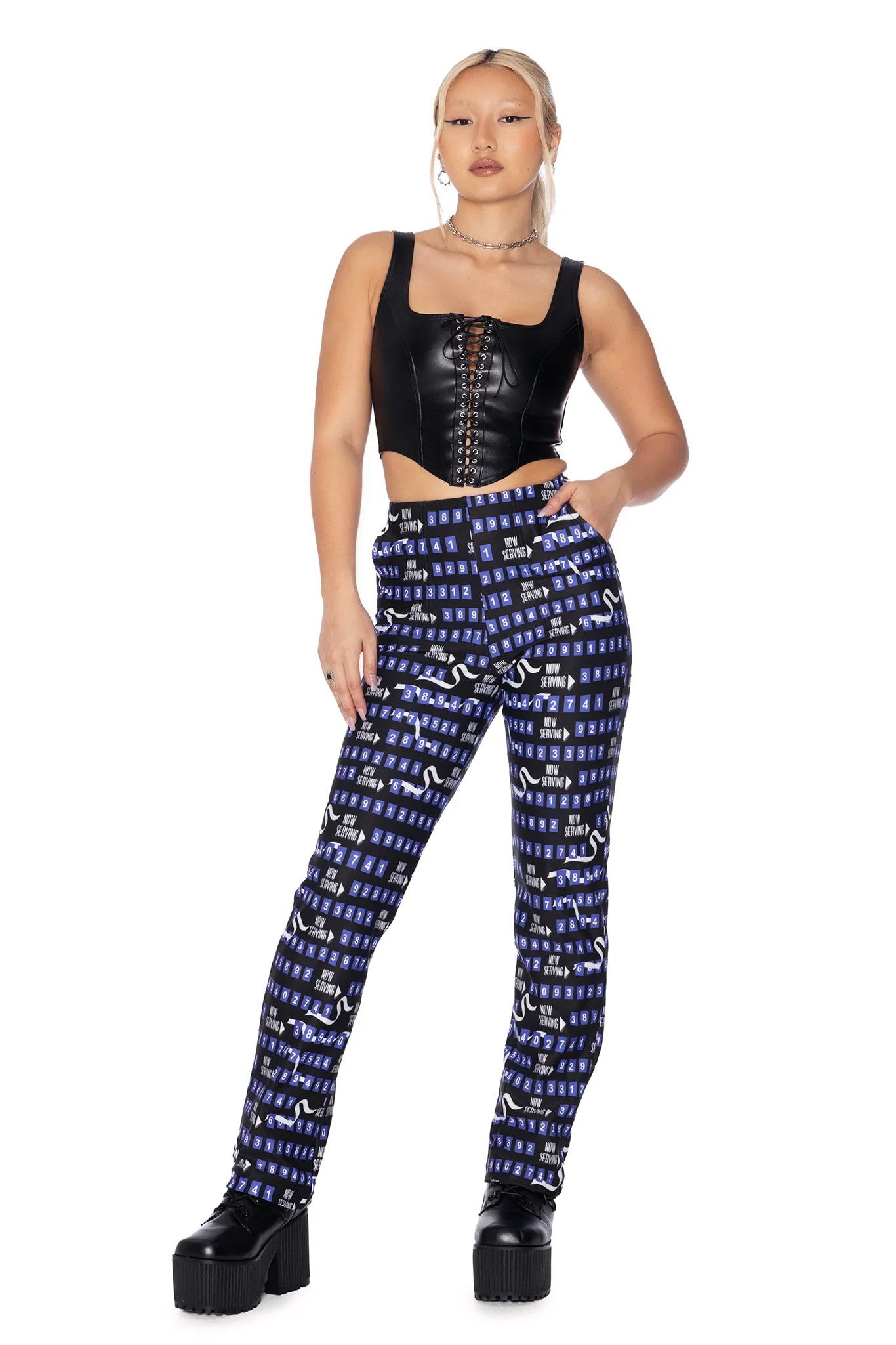 Now Serving High Waisted Straight Leg Pants - Image 4