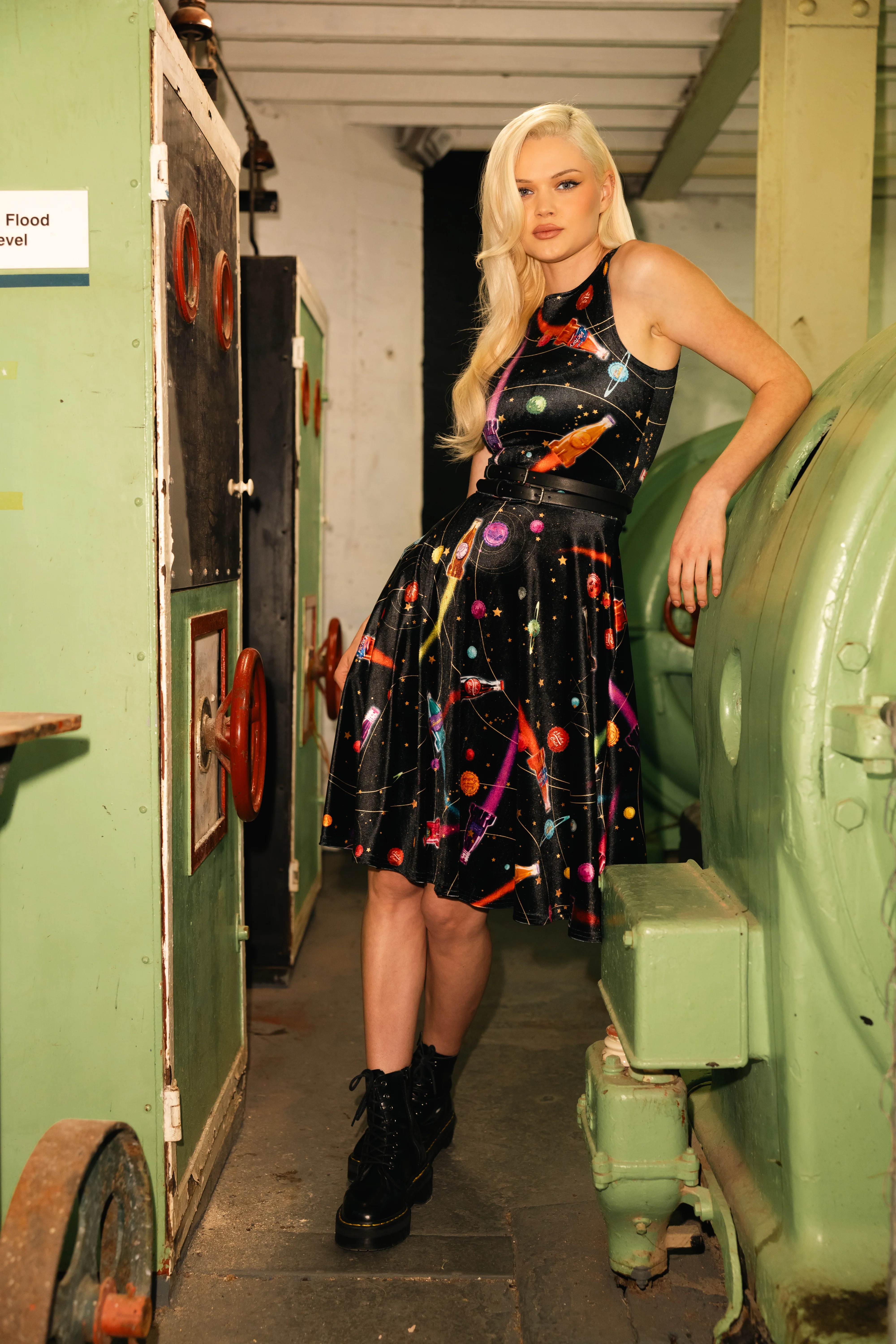 Nuka-Space Velvet Princess Midi Dress