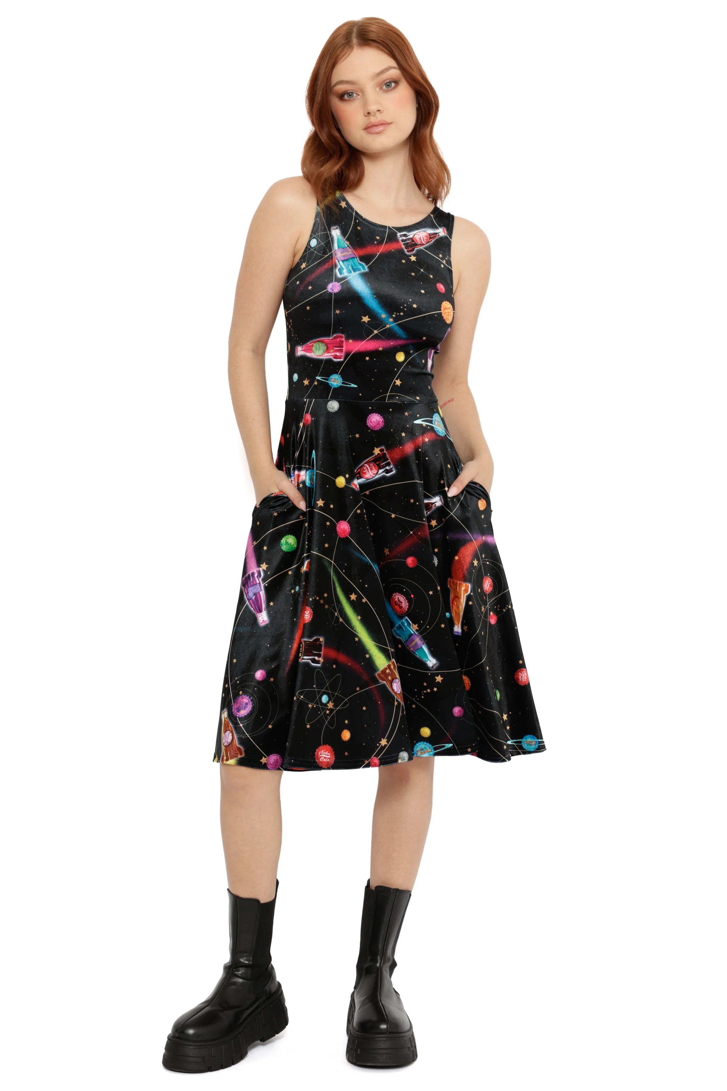 Nuka-Space Velvet Princess Midi Dress - Image 6