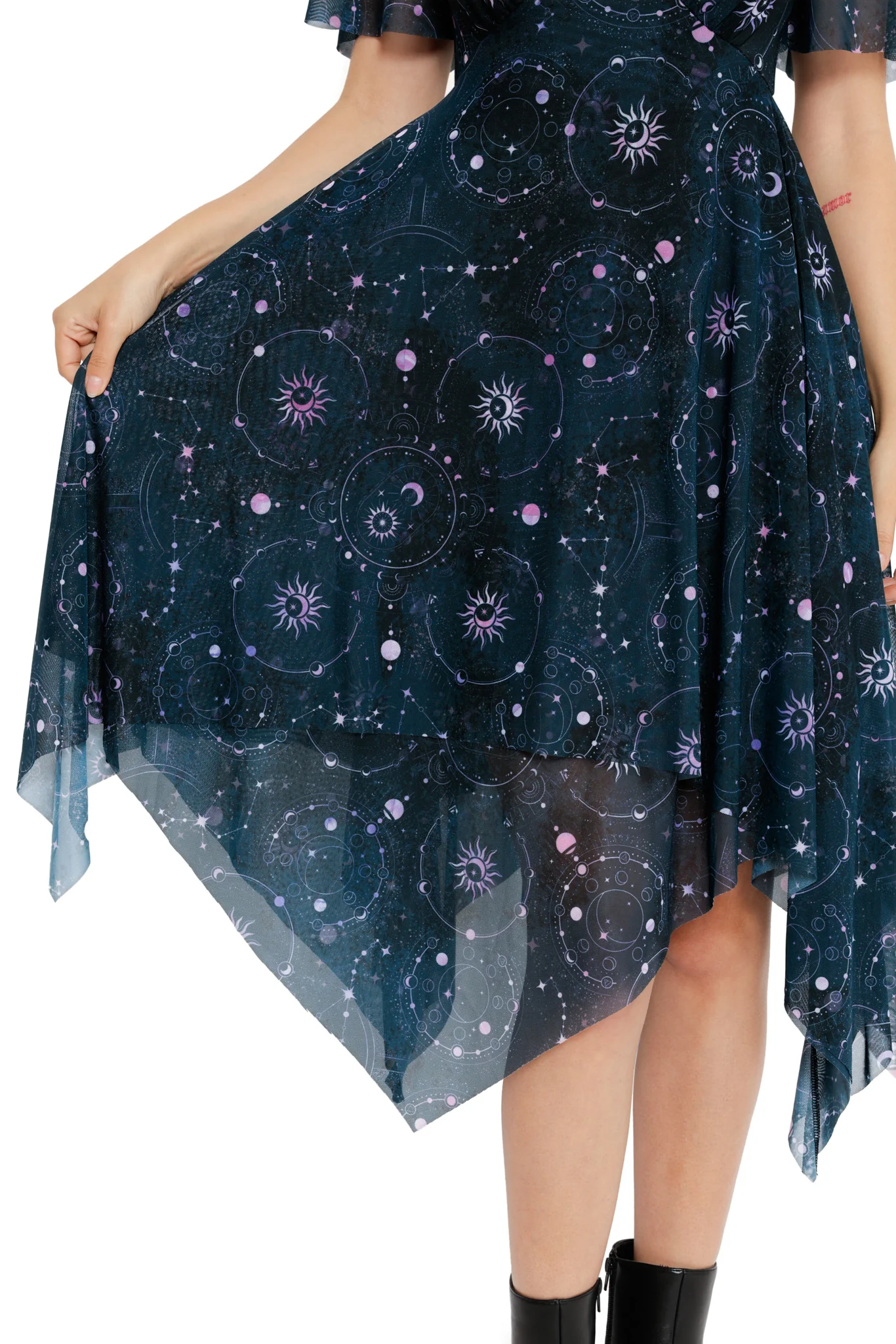 Obsidian Handkerchief Short Sleeve Dress - Image 3