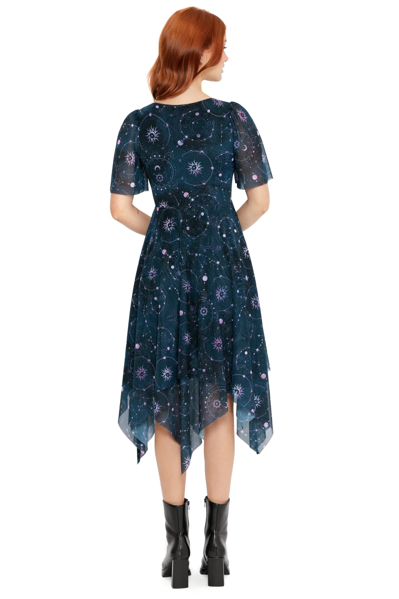 Obsidian Handkerchief Short Sleeve Dress - Image 6
