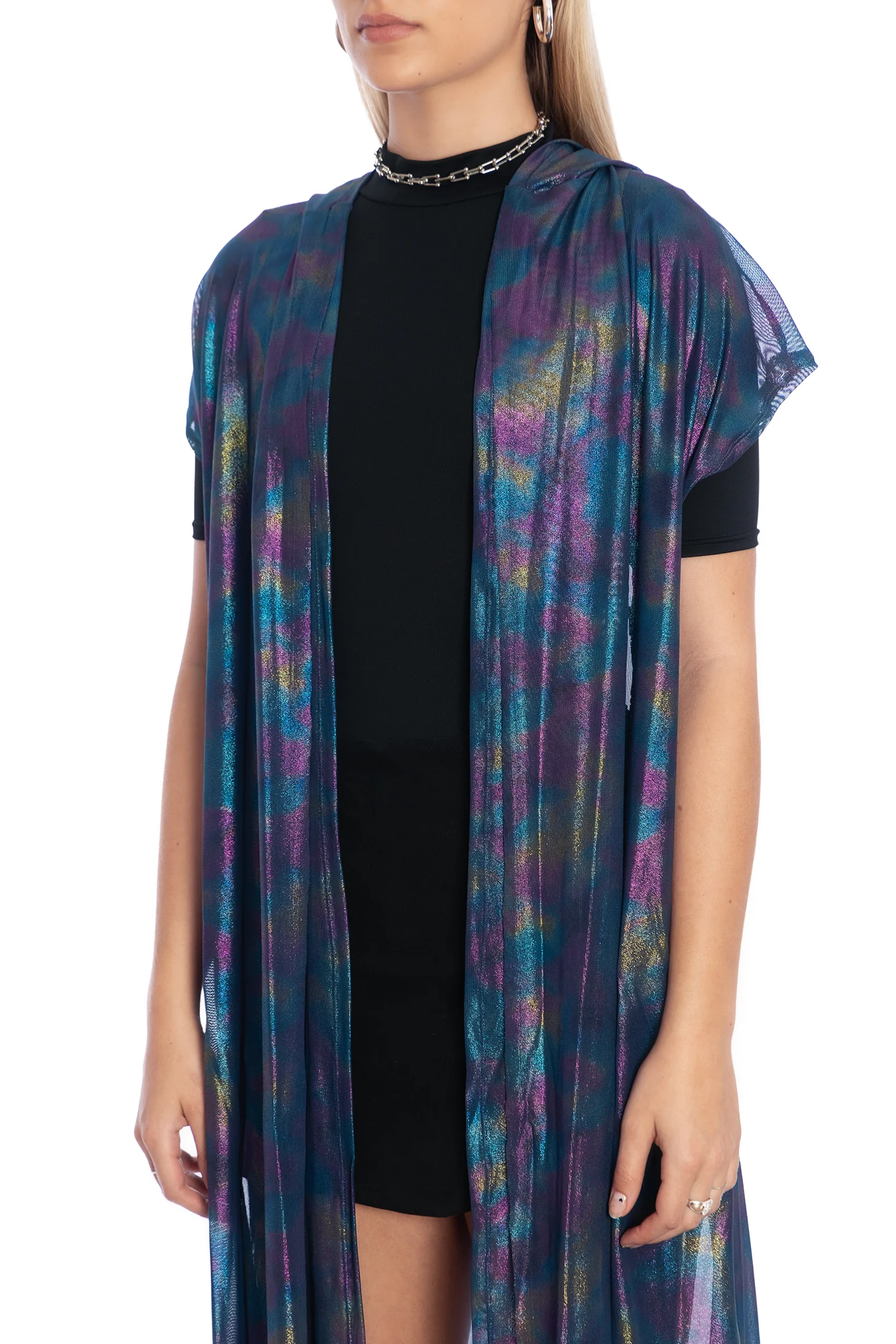 Ocean Gleam Sleeveless Wrap Robe - Image 3