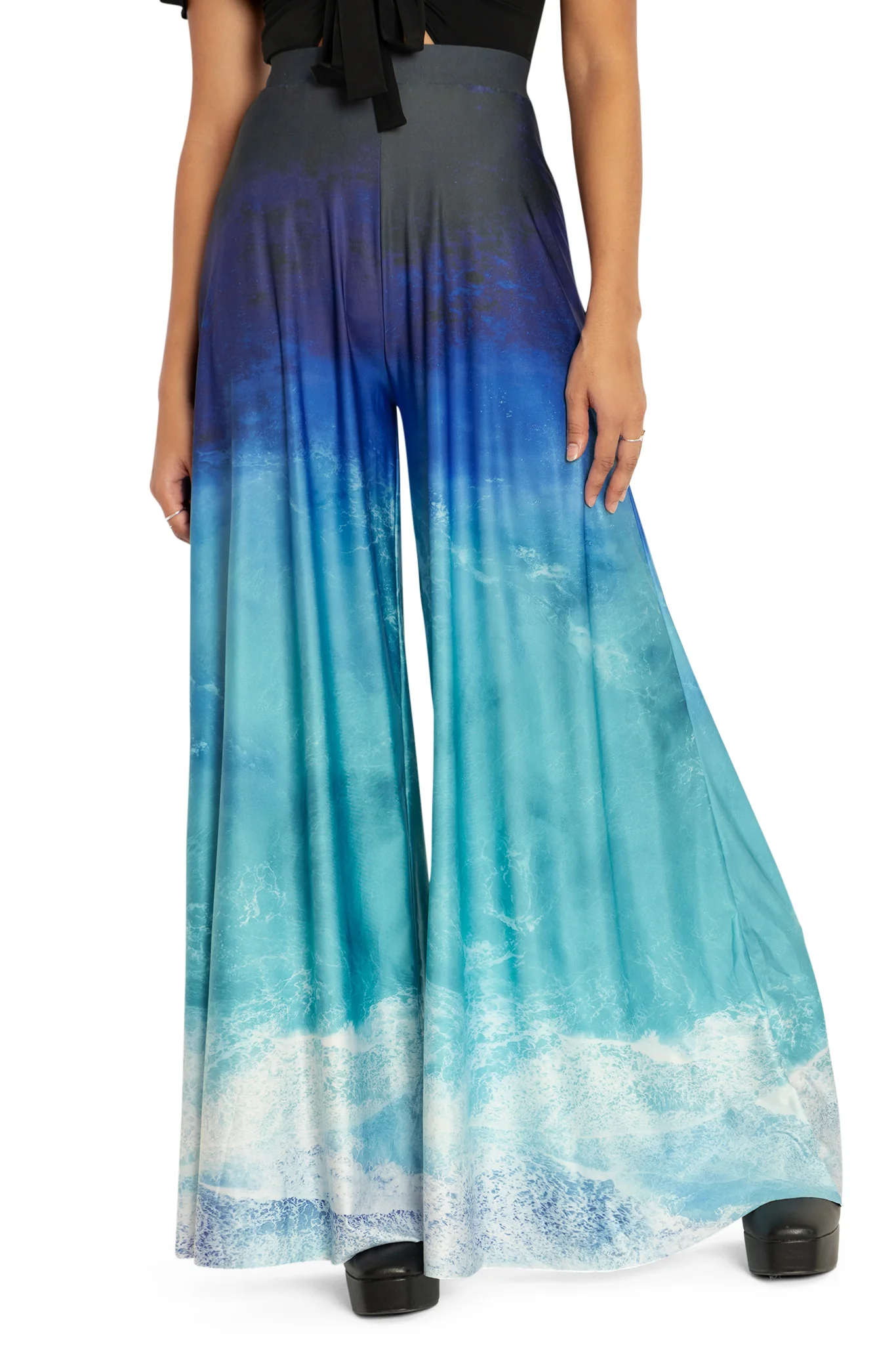 Ocean Waves Palazzo Pants - Image 6