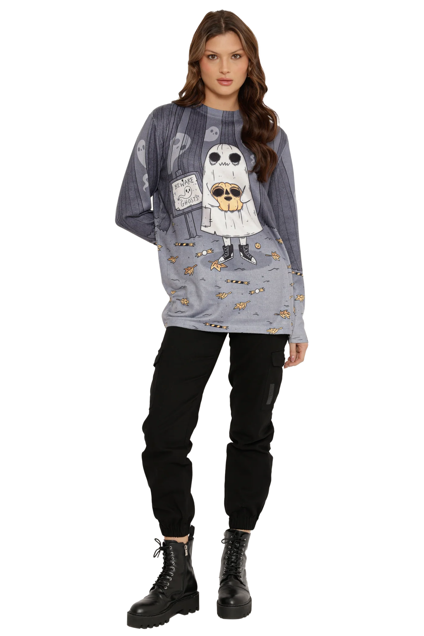 Oh Sheet! Ghostie Printed Knit Sweater (Seconds) - Image 2
