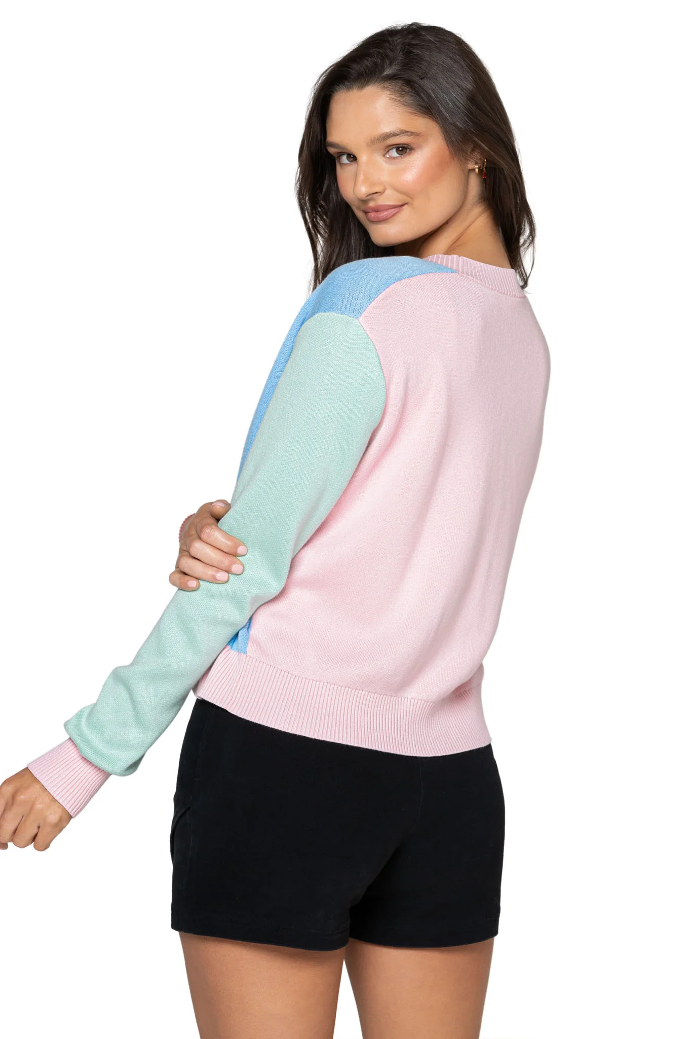 Pastel Rainbow Cropped Cardigan - Image 6