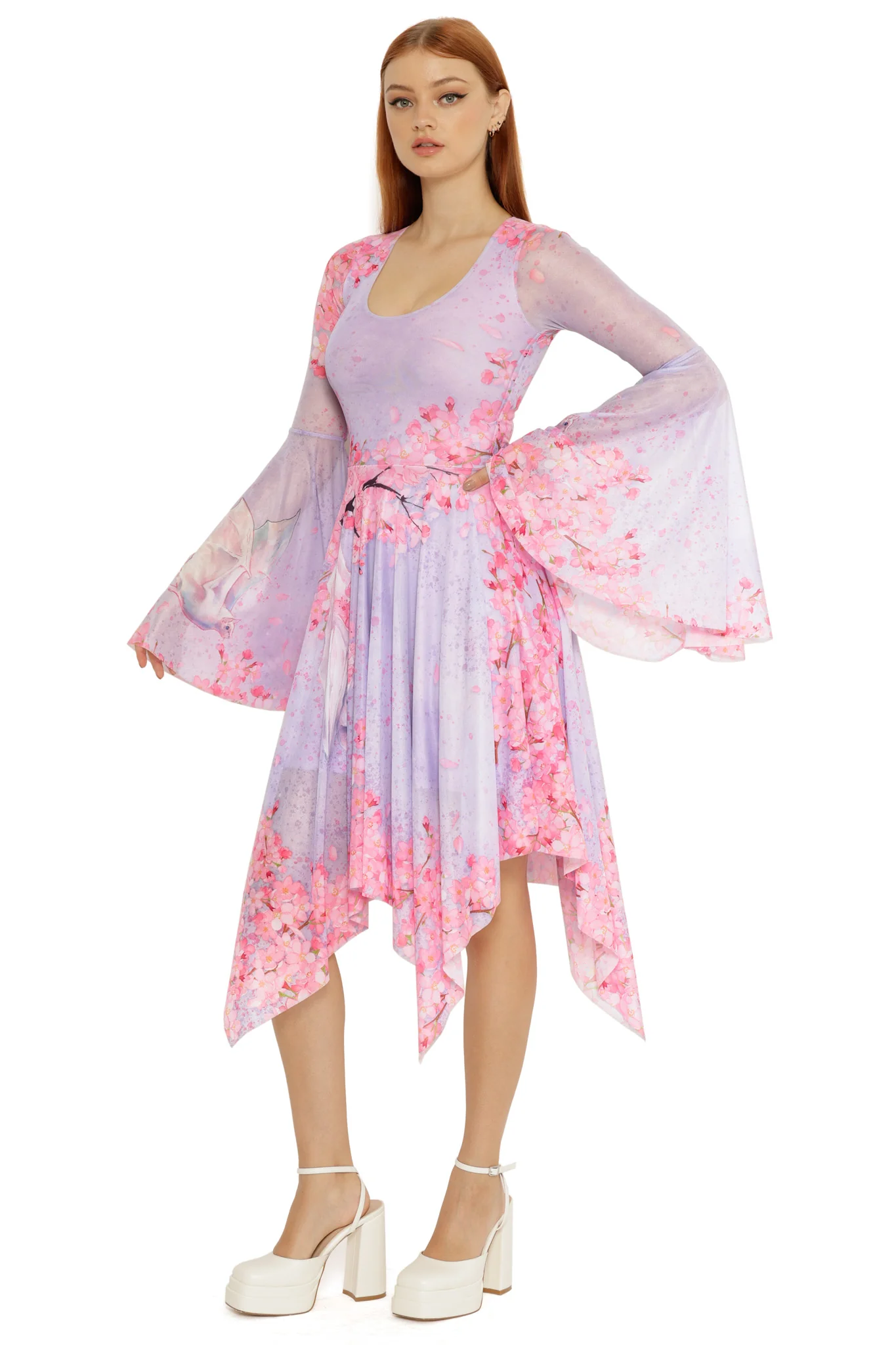 Pearl in Sakura Spectre Handkerchief Dress - Image 6