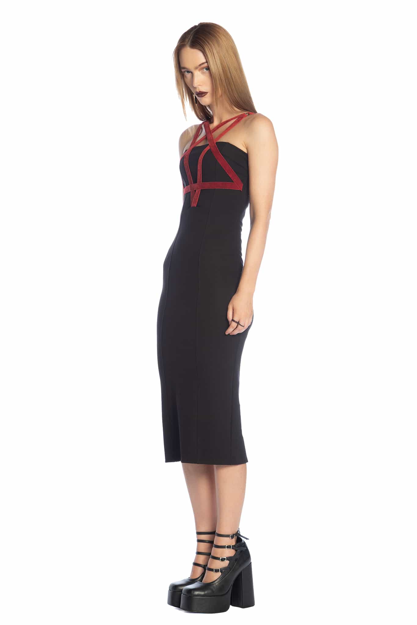 Pentagram Ponte Bodycon Midaxi Dress - Image 7