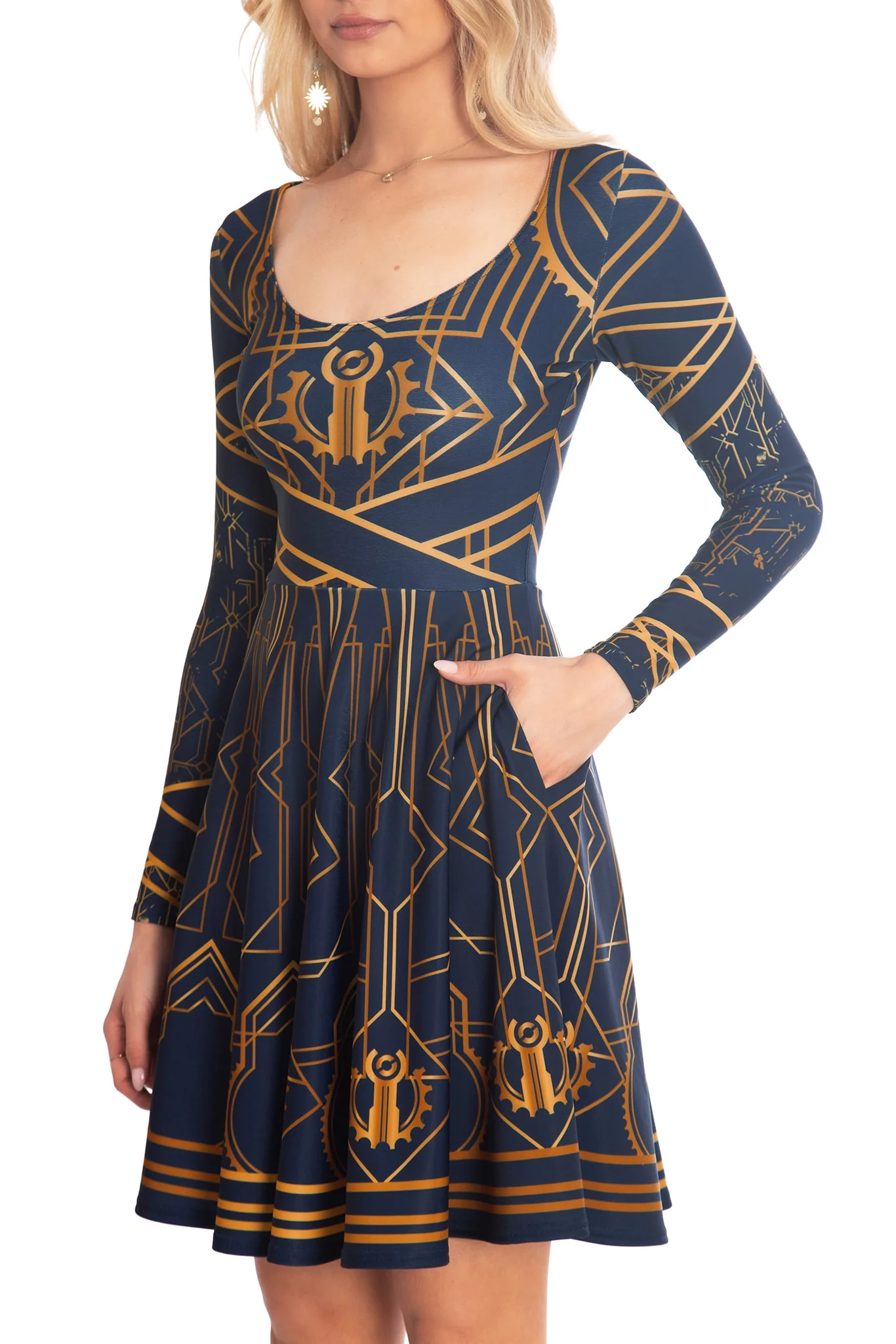 Piltover Toastie Long Sleeve Longline Dress - Image 3