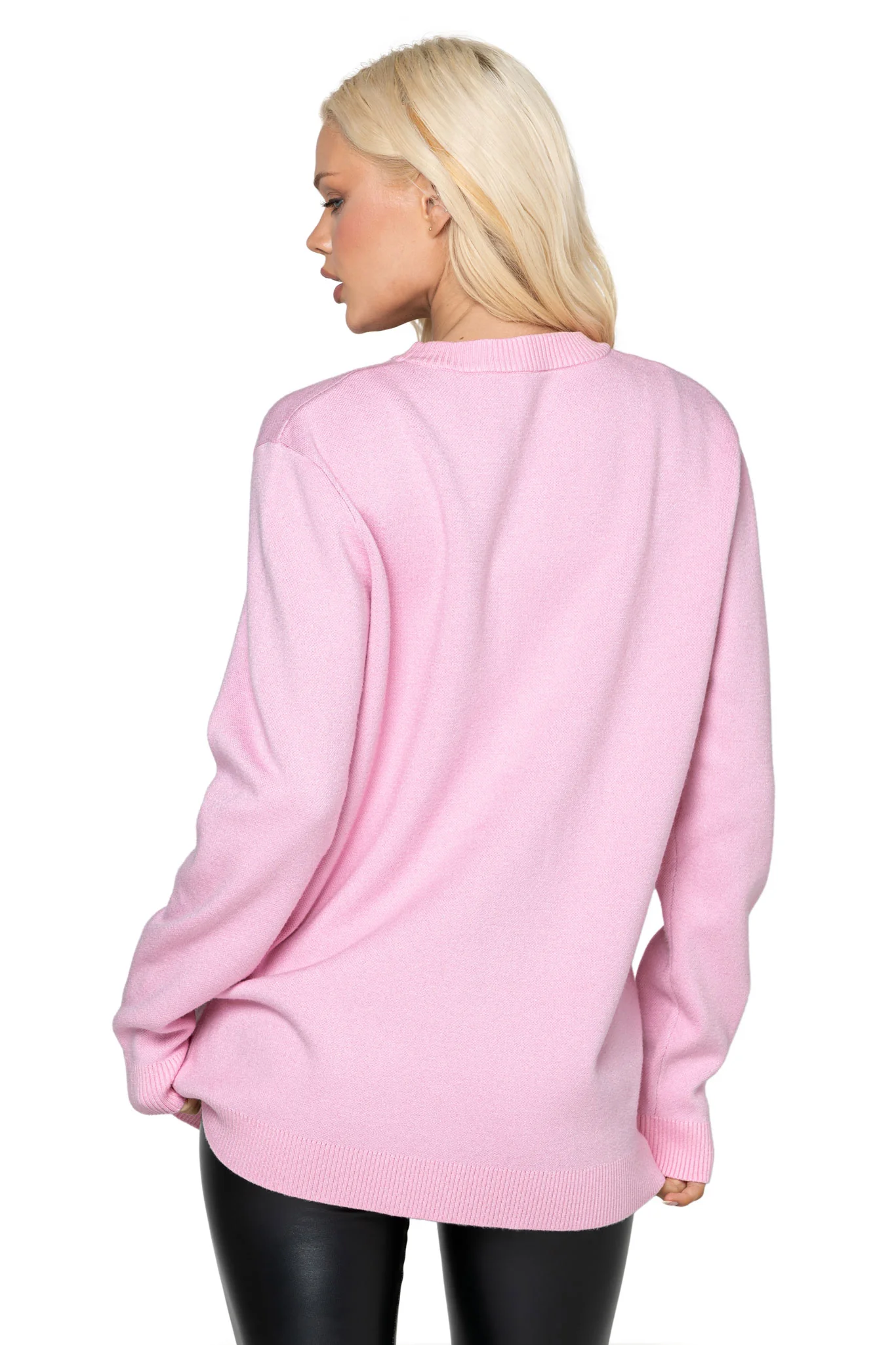 Pink Under My Skin Crew Knit Sweater - Image 3