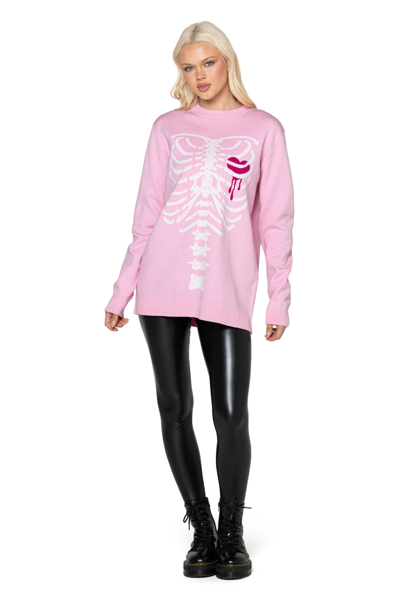 Pink Under My Skin Crew Knit Sweater - Image 7