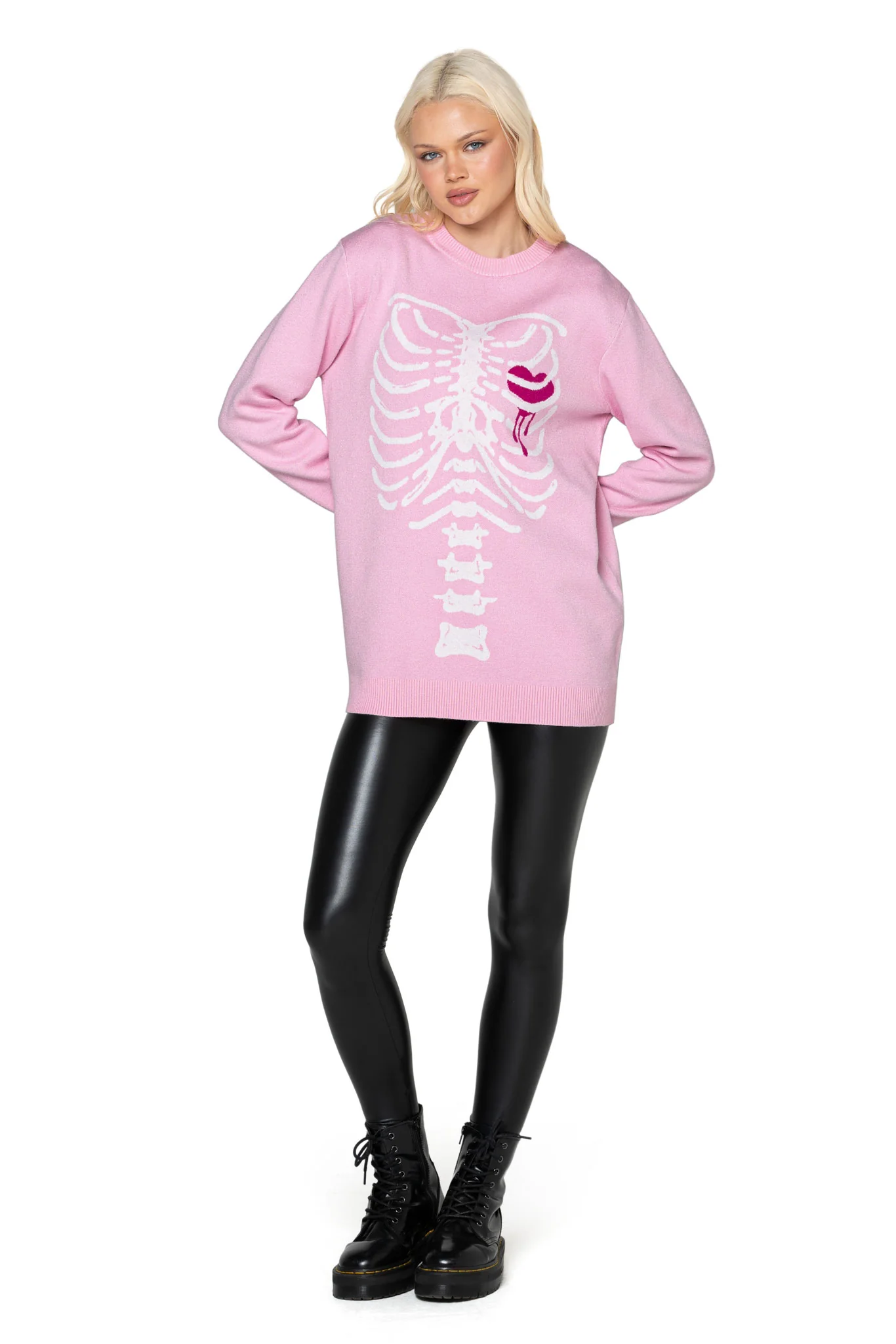 Pink Under My Skin Crew Knit Sweater - Image 8