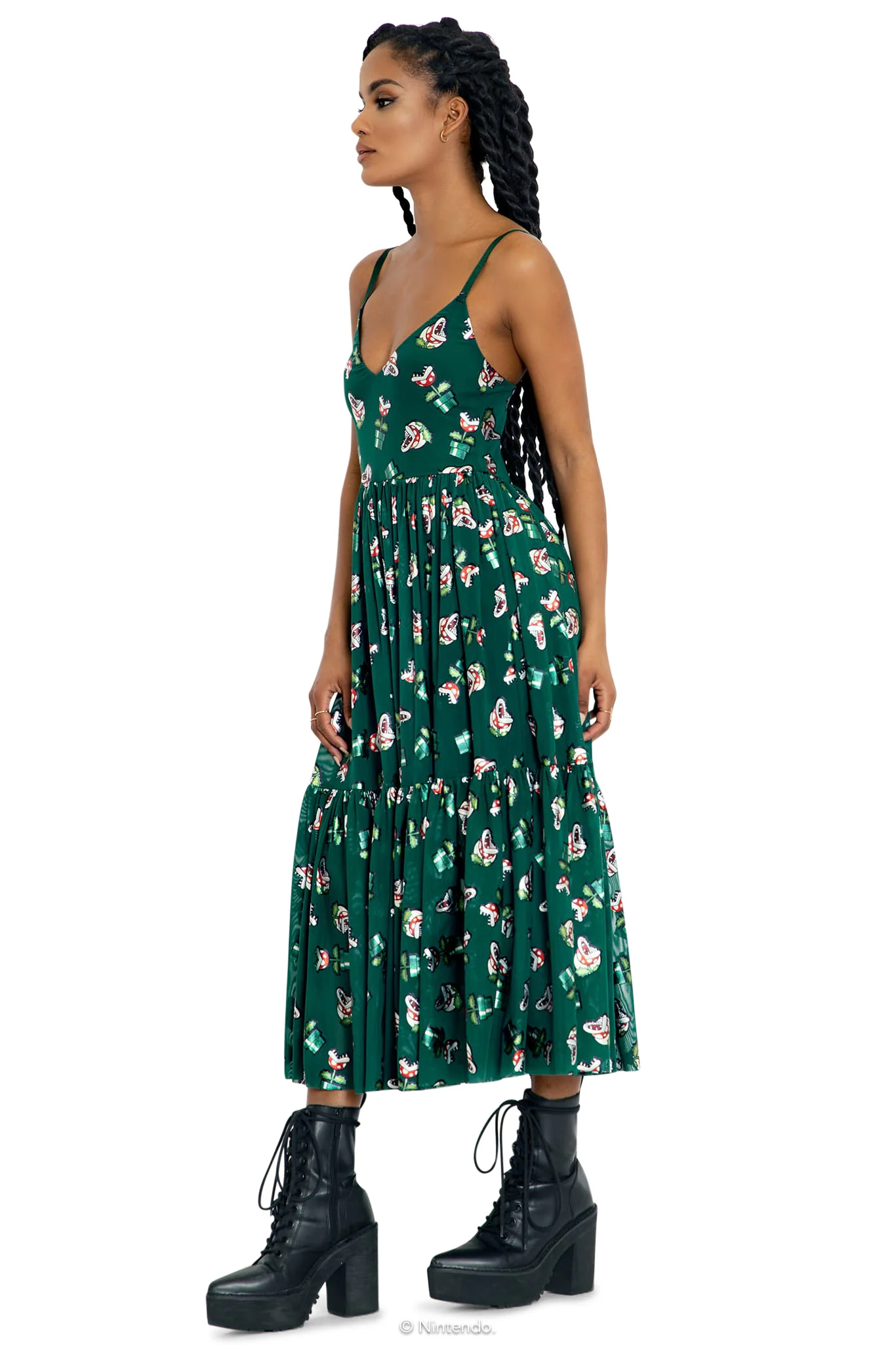 Piranha Plants Sheer Midaxi Dress - Image 4