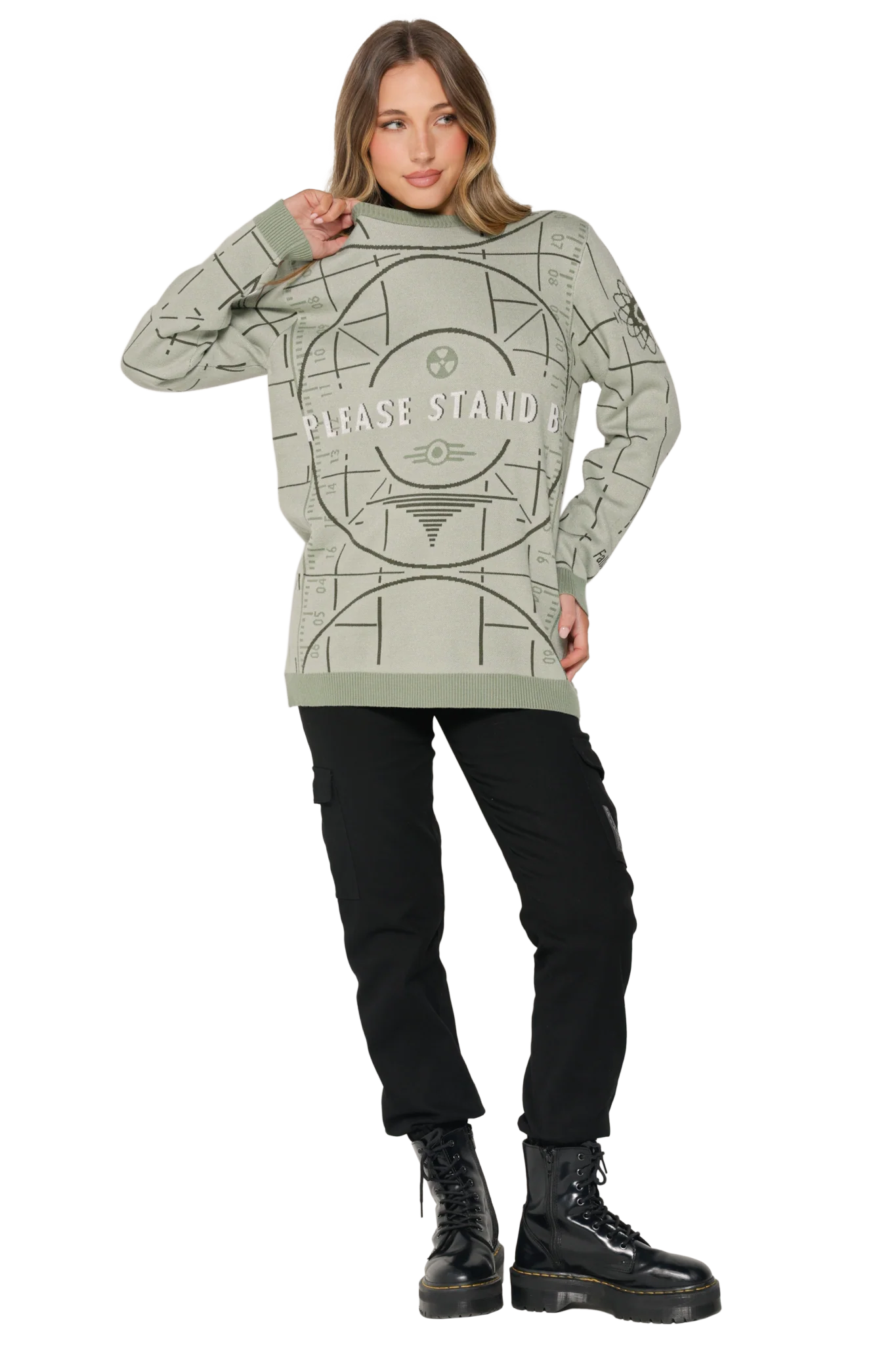 Please Stand By Oversized Knit Sweater - Image 3