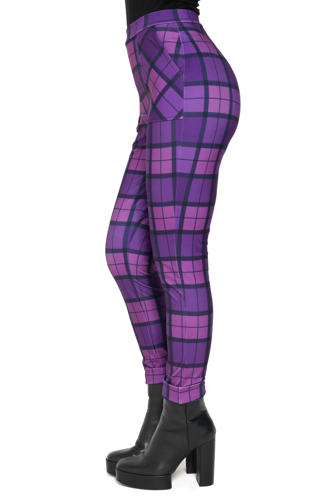 Poisonberry Tartan Cuffed Pants - Image 4
