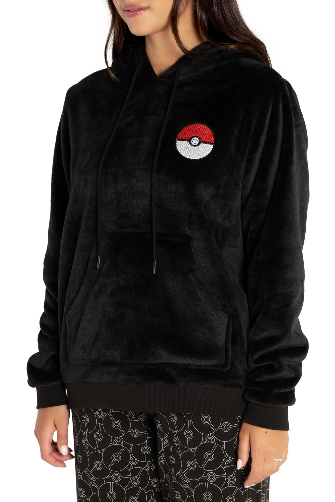 Poké Ball Mono Fluffy Hoodie - Image 3