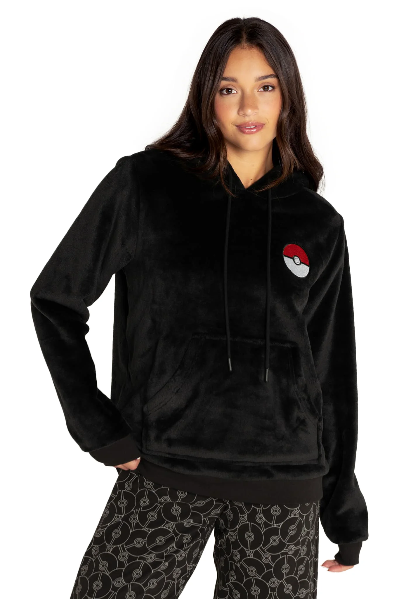 Poké Ball Mono Fluffy Hoodie - Image 4