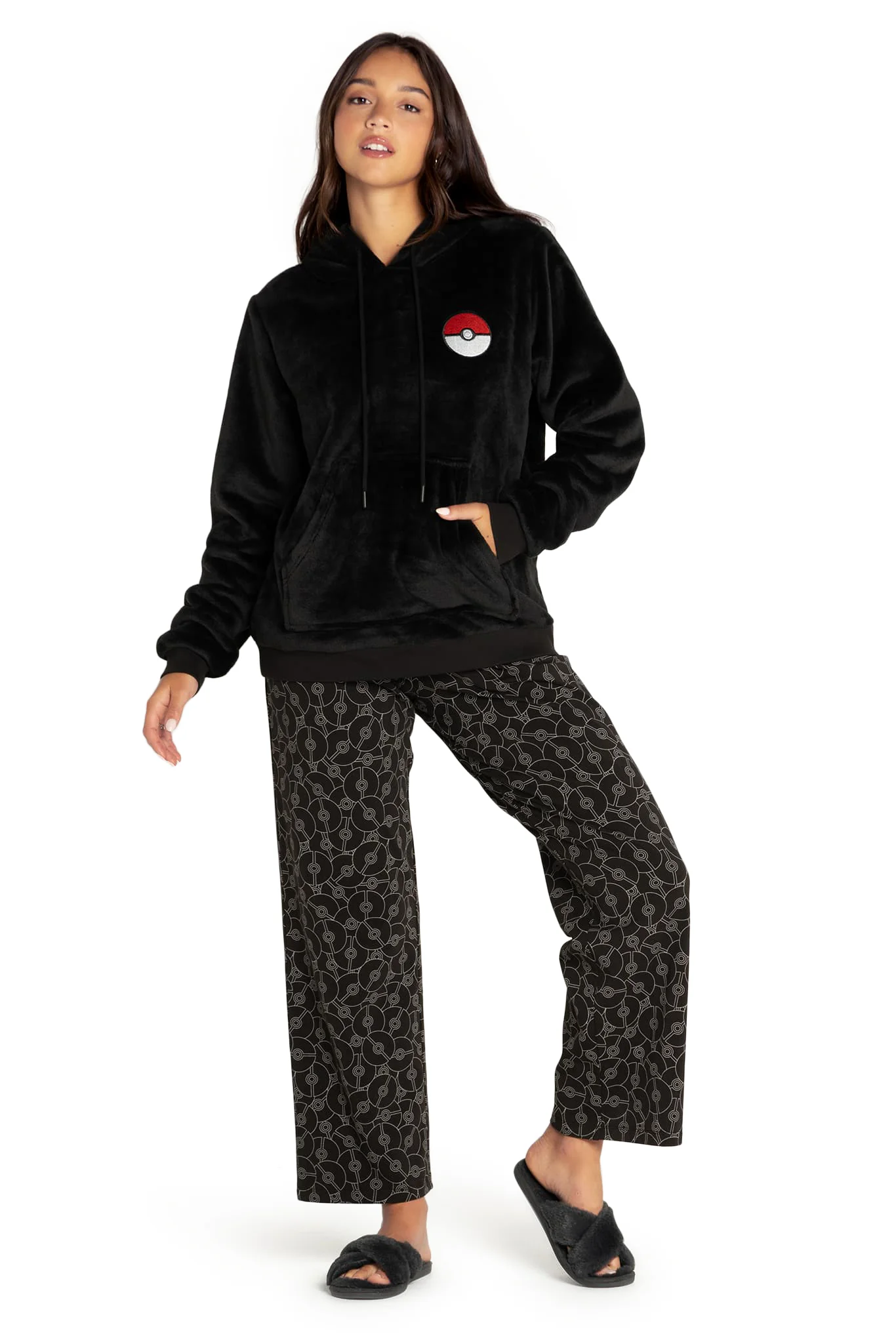 Poké Ball Mono Fluffy Hoodie - Image 7