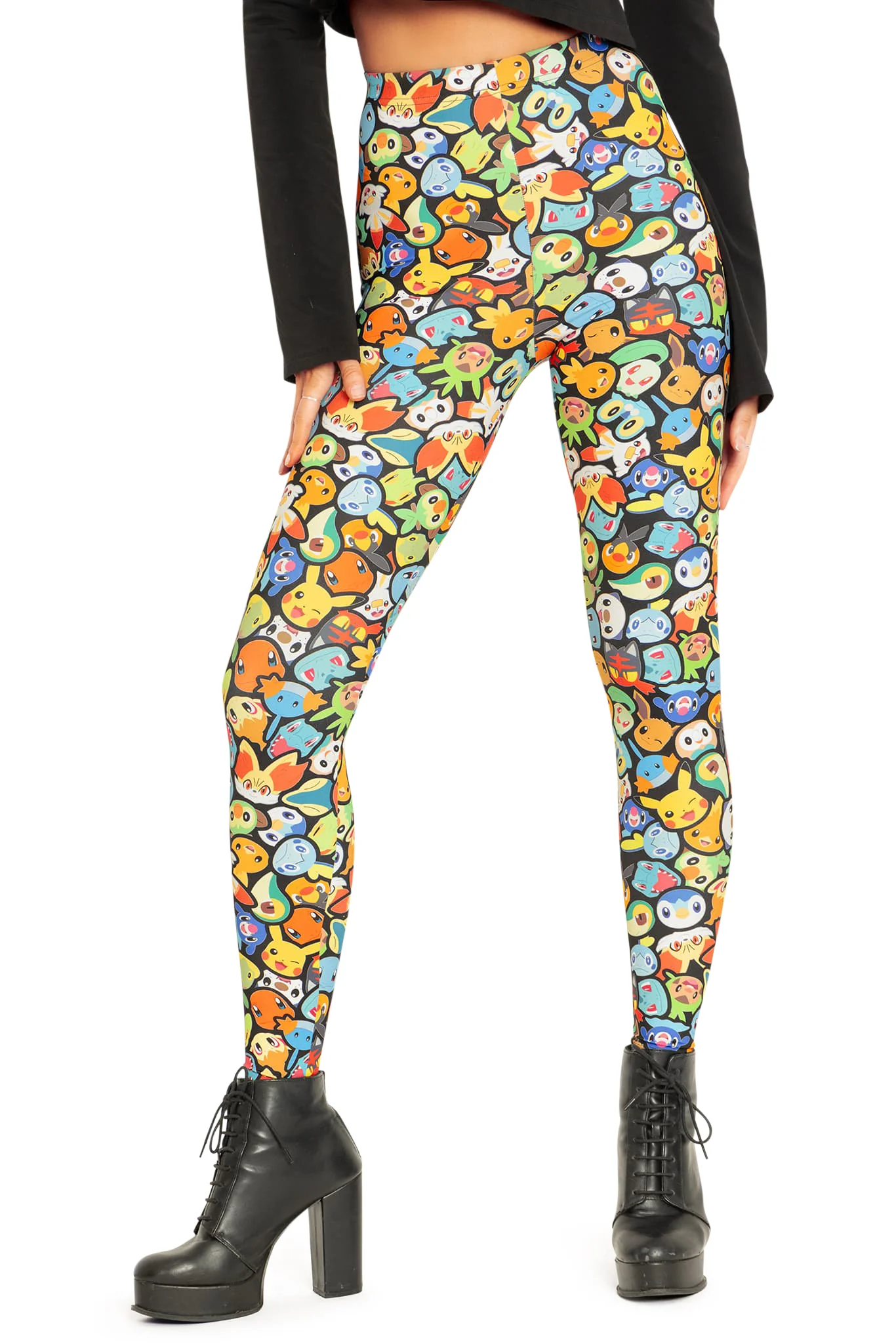 Pokémon Faces High Waisted Matte Finish Leggings - Image 4