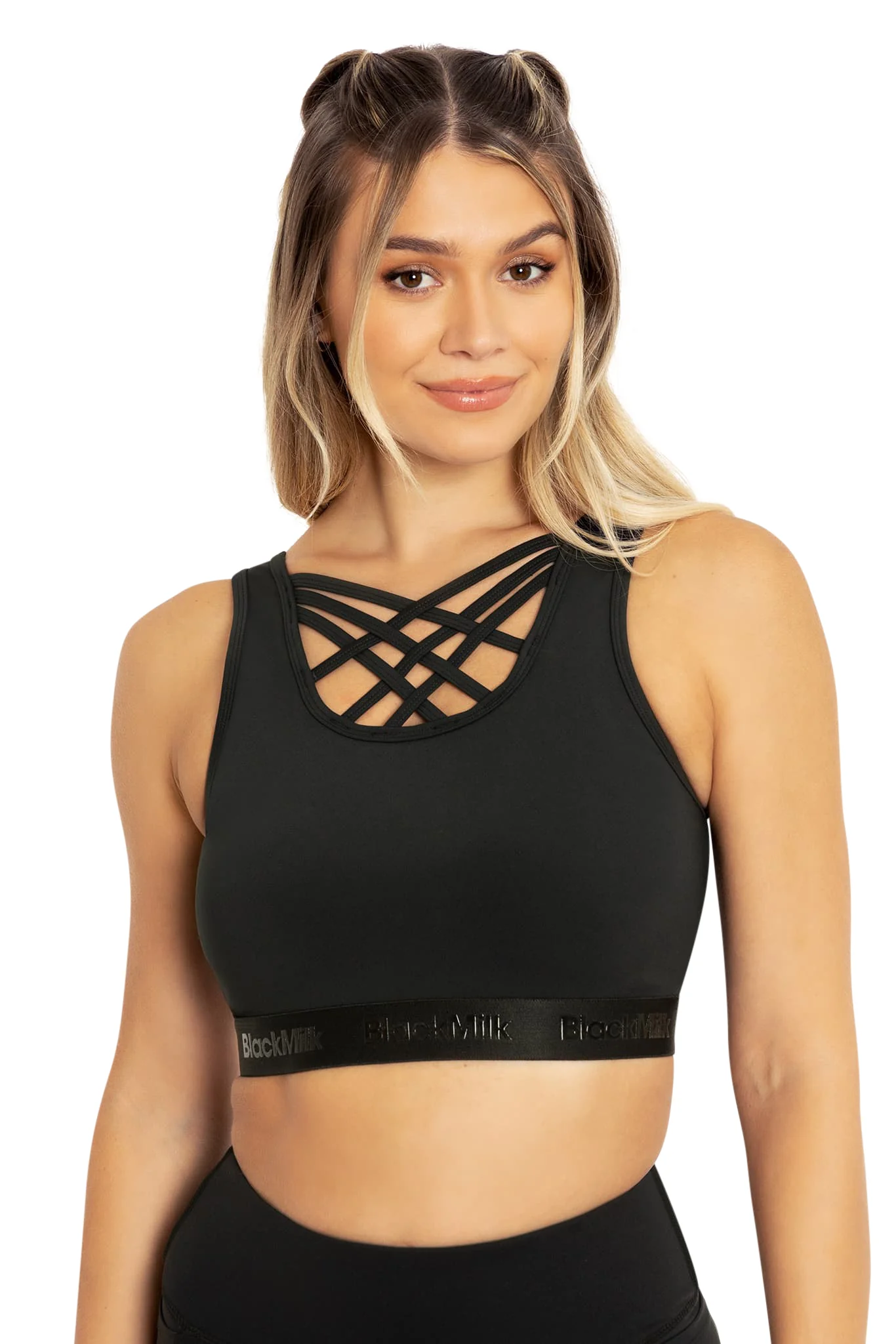 Power Up Banded Criss Cross Front Crop