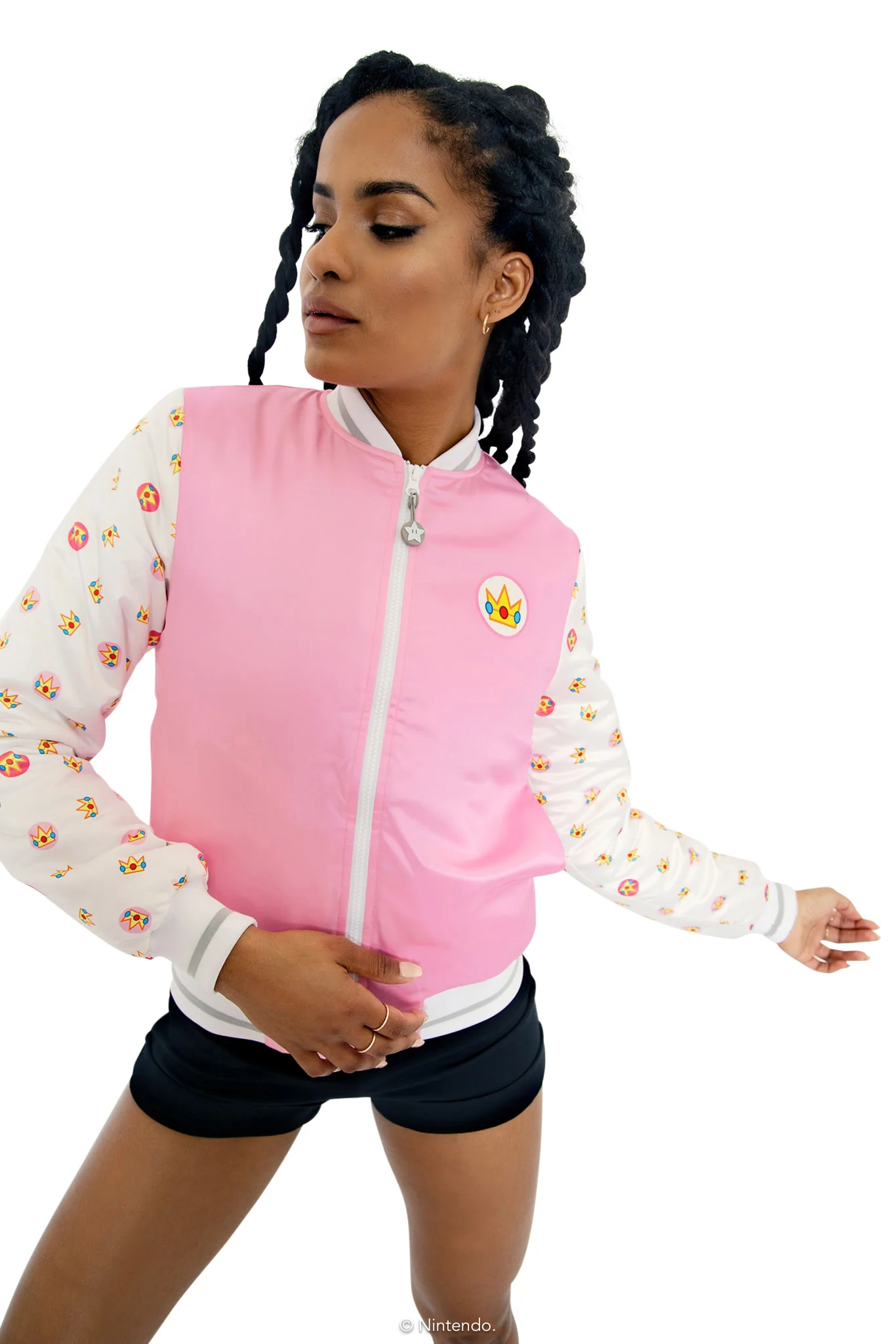 Princess Peach Shiny Bomber Jacket - Image 7