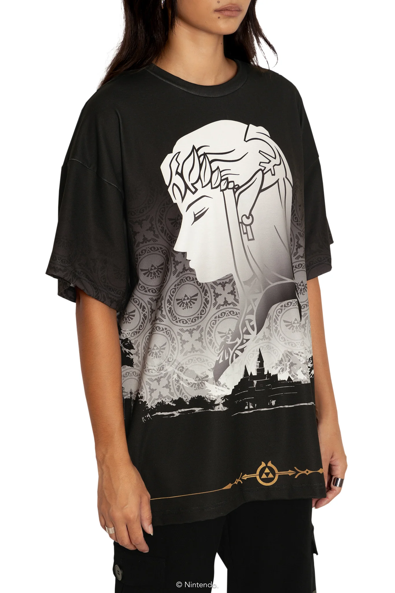 Princess Zelda And Link Big Tee - Image 3
