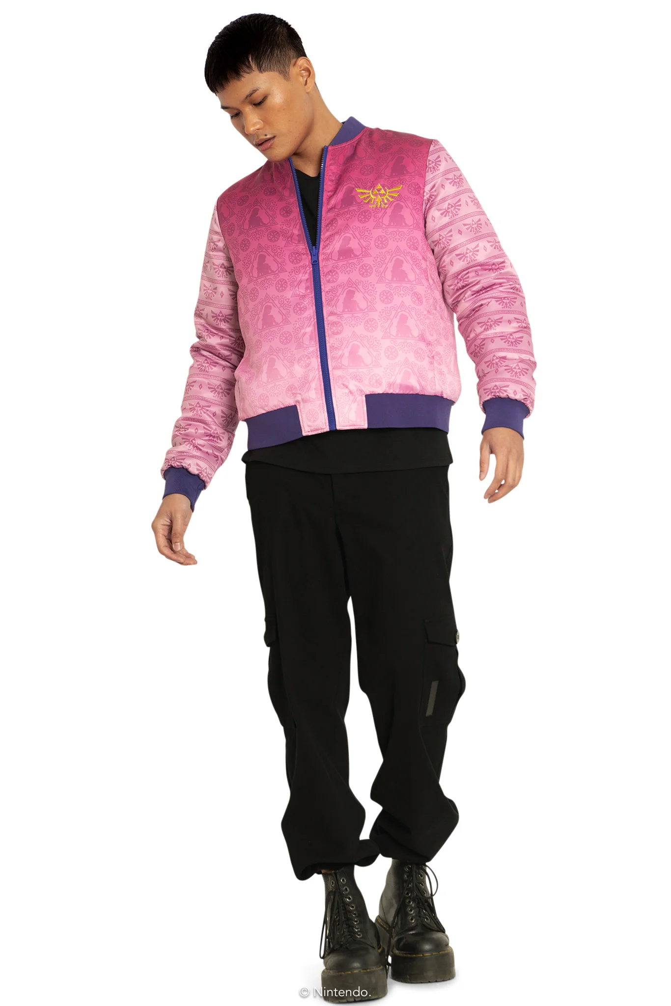 Princess Zelda And Sheik Reversible Bomber Jacket - Image 4