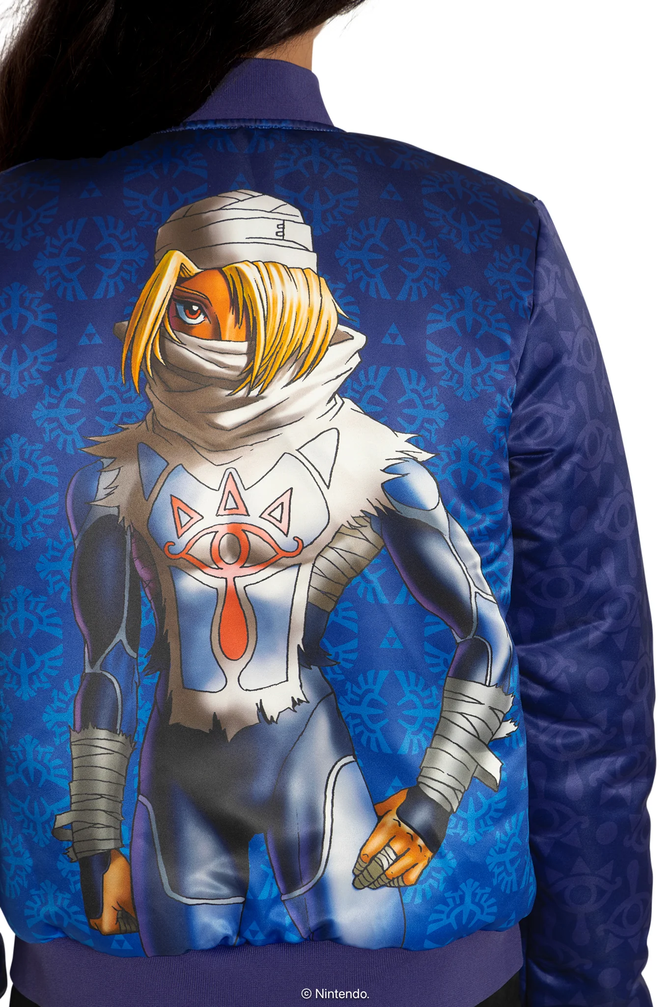 Princess Zelda And Sheik Reversible Bomber Jacket - Image 6