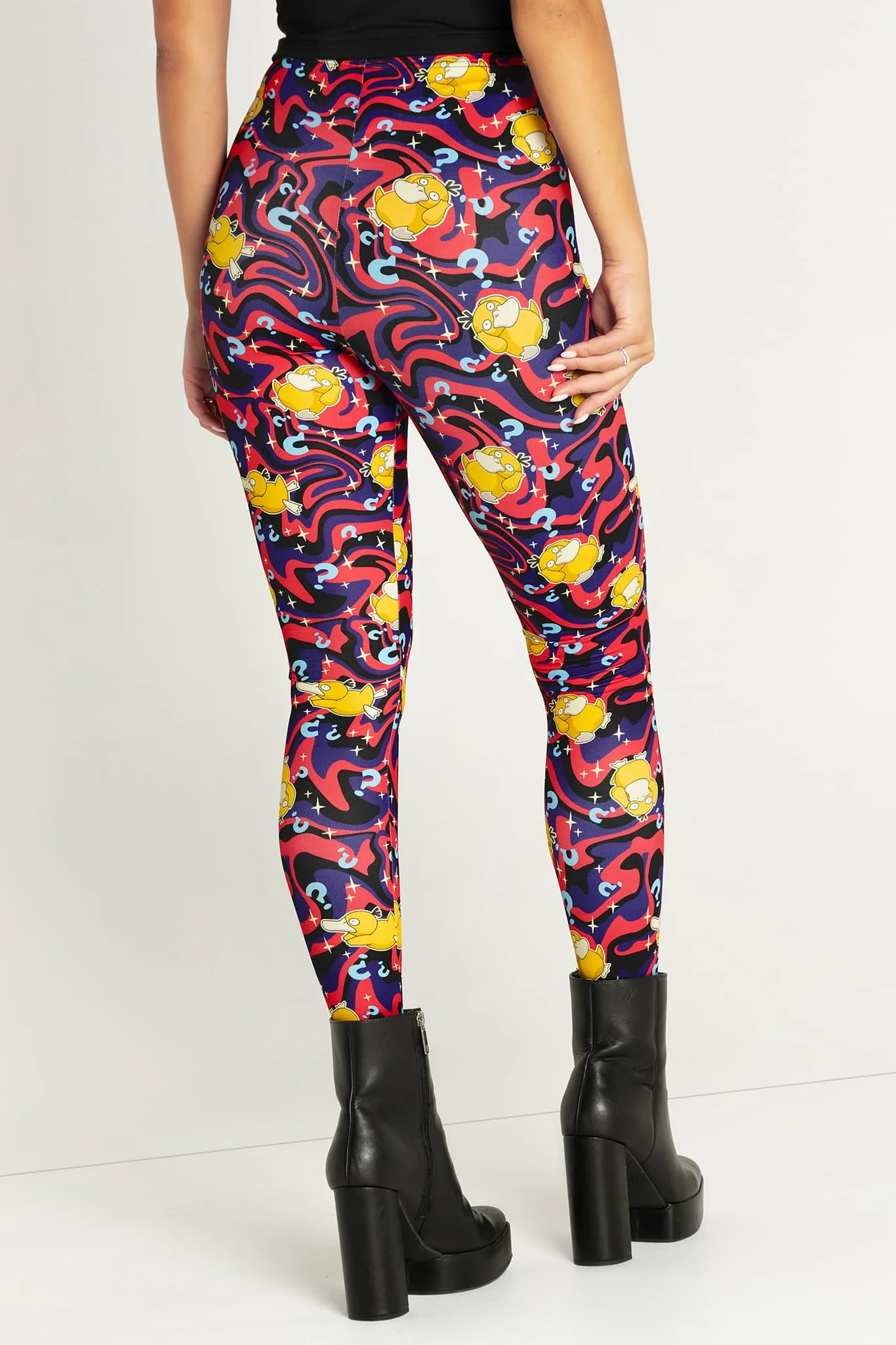 Psyduck Confusion High Waisted Matte Finish Leggings - Image 2