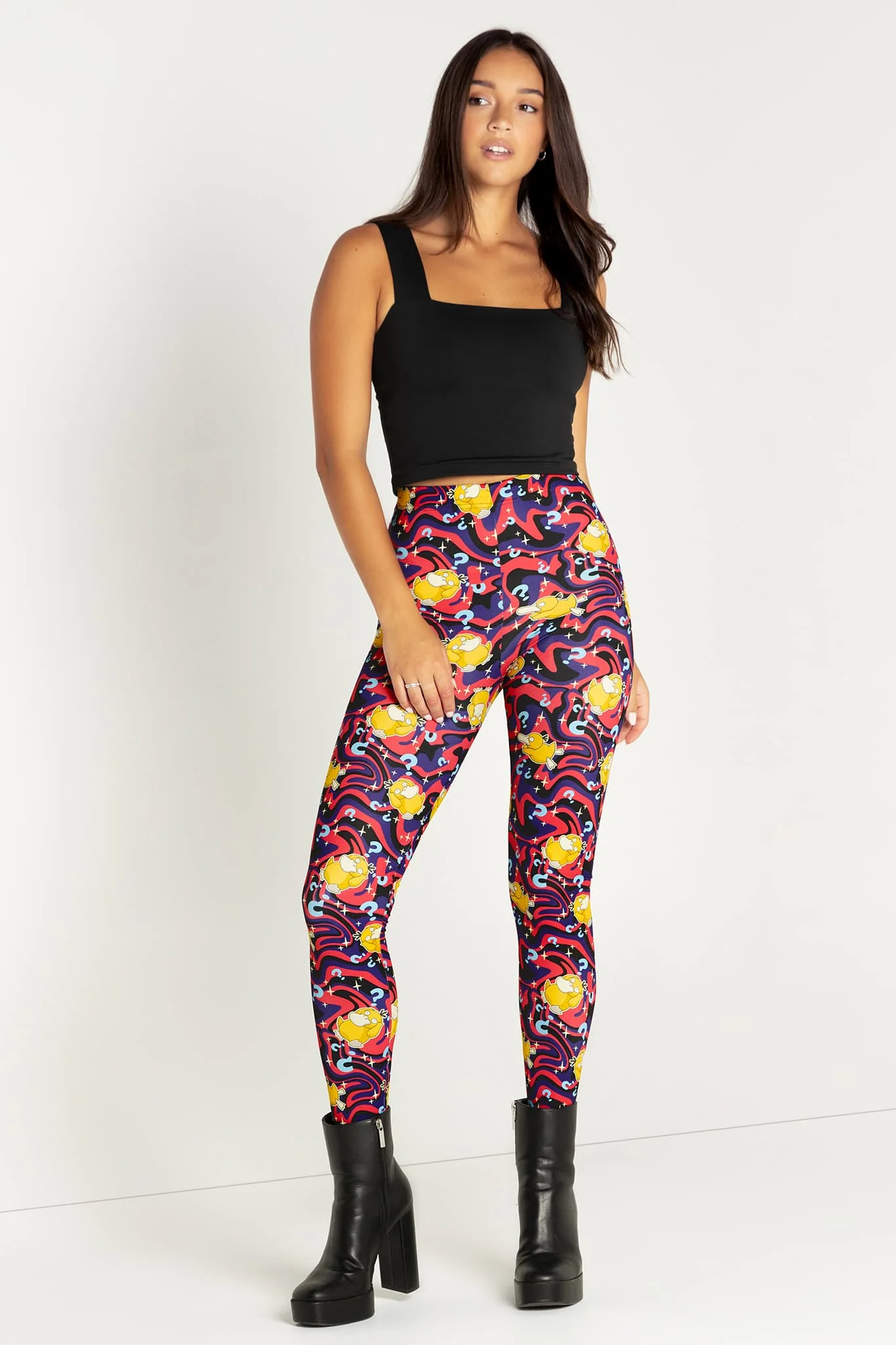 Psyduck Confusion High Waisted Matte Finish Leggings - Image 4