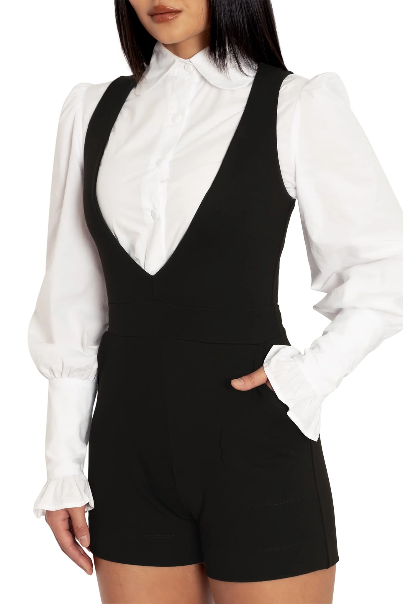 Push It Ponte Plunge Playsuit - Image 3