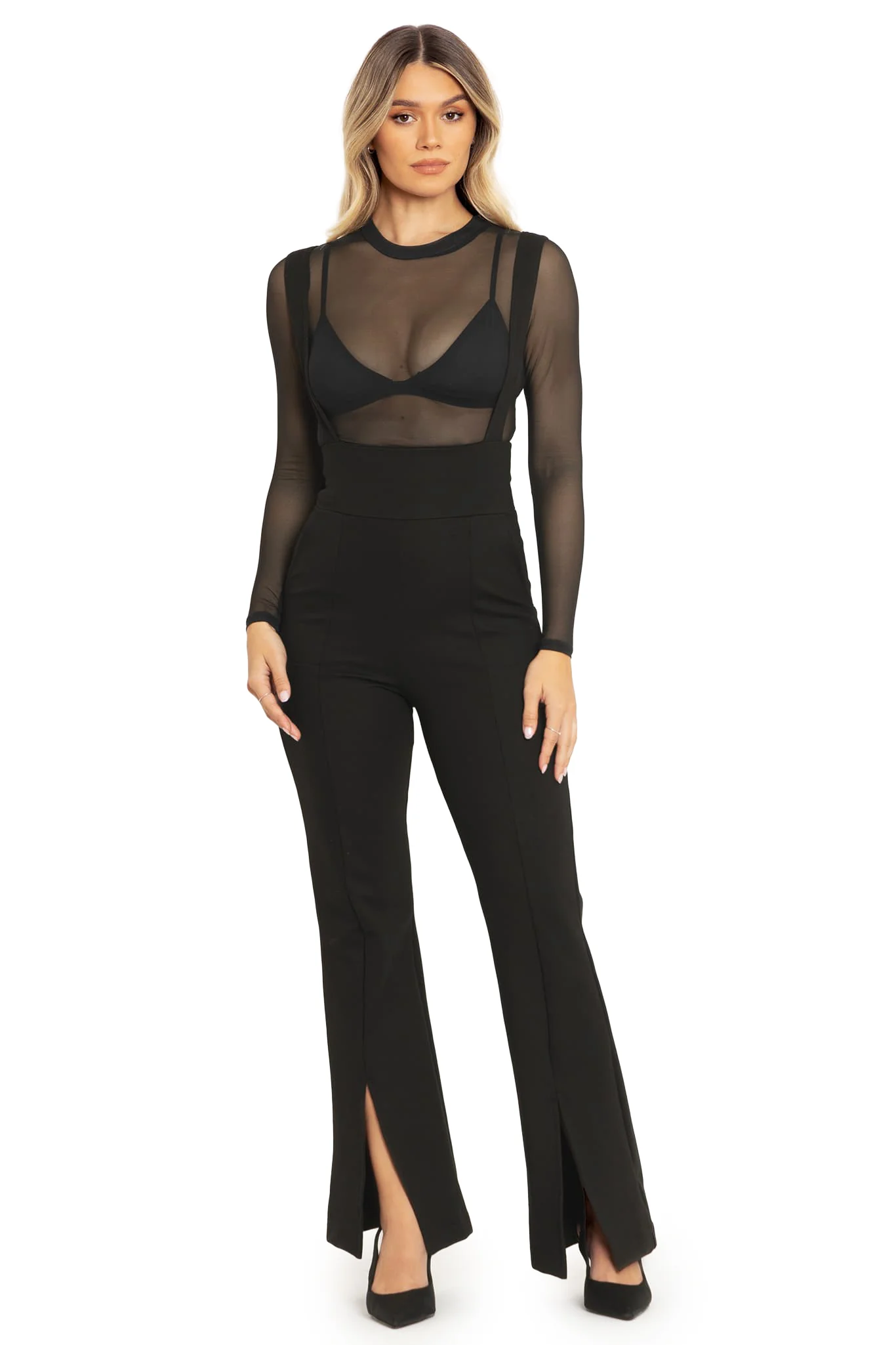 Push It Underbust Flare Overalls - Image 5