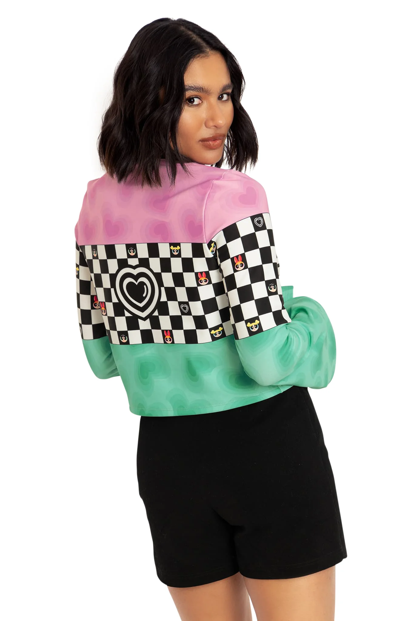 Racing Hearts Cropped Bell Sweater - Image 2