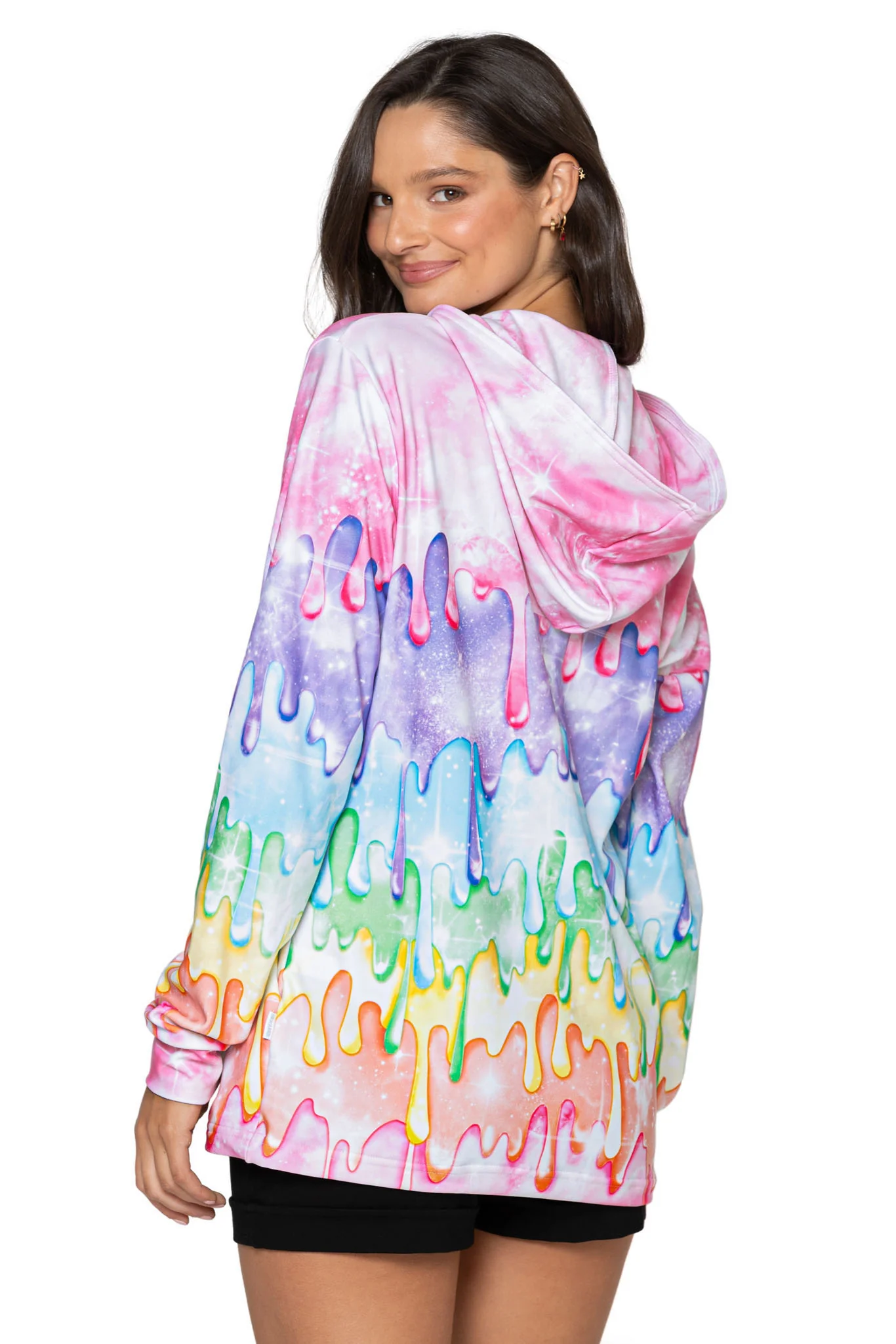 Rainbow Drip Hoodie Sweater - Image 2