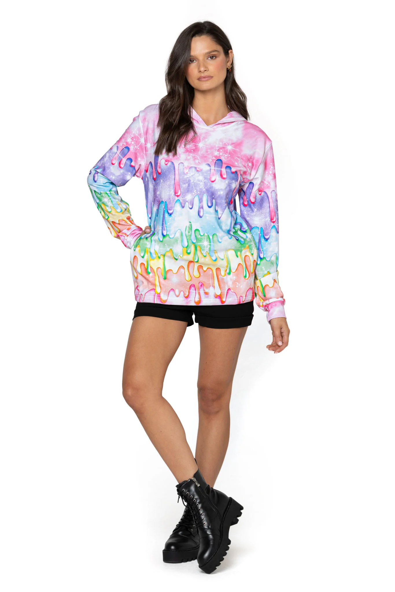 Rainbow Drip Hoodie Sweater - Image 5