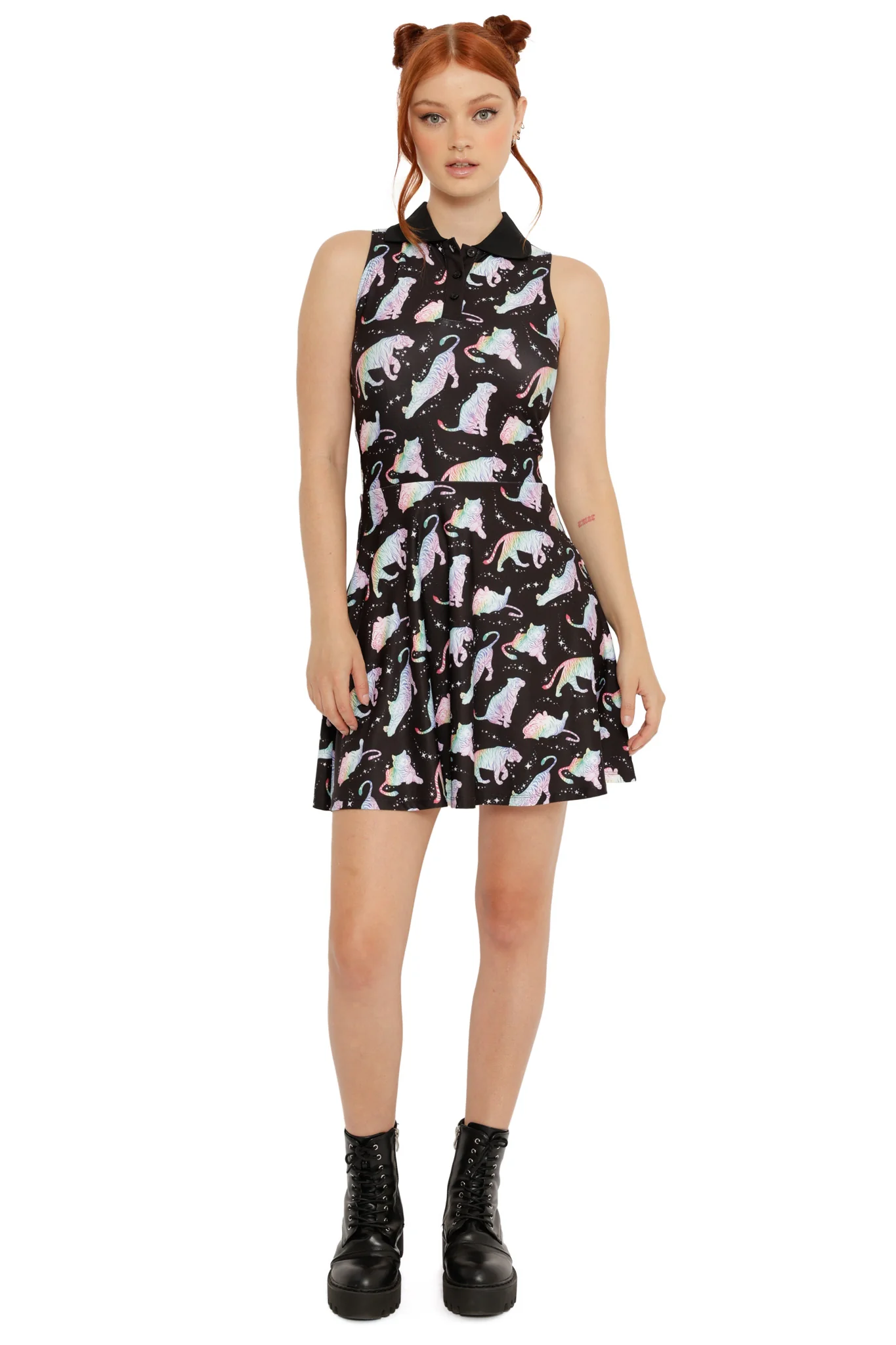 Rainbow Tiger Polo Dress