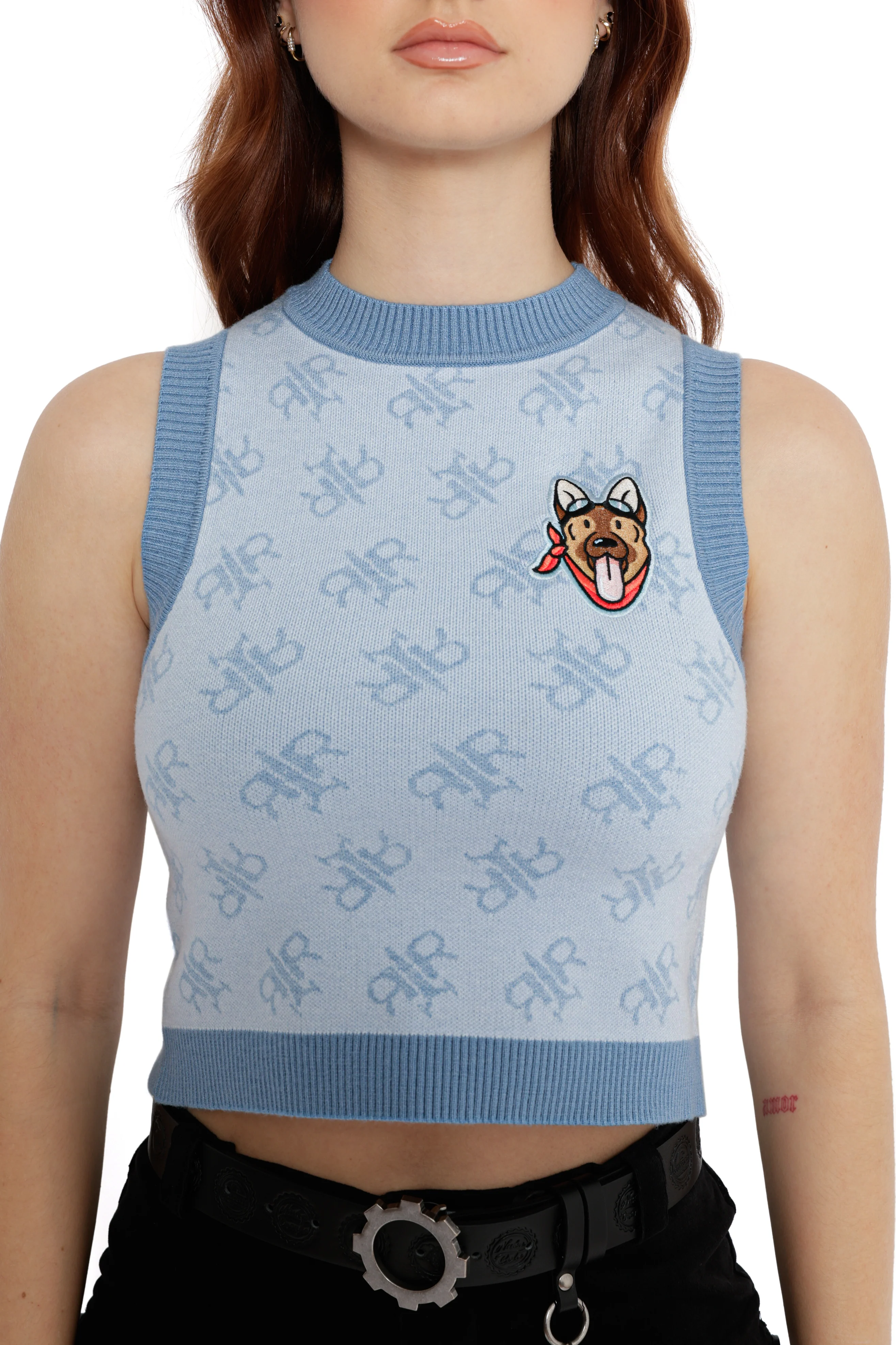 Red Rocket Station Knit Crop - Image 4