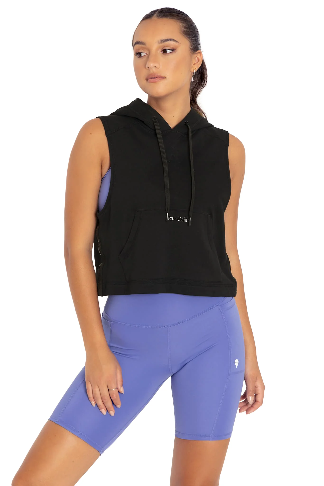 Reppin' It Black Sleeveless Hoodie