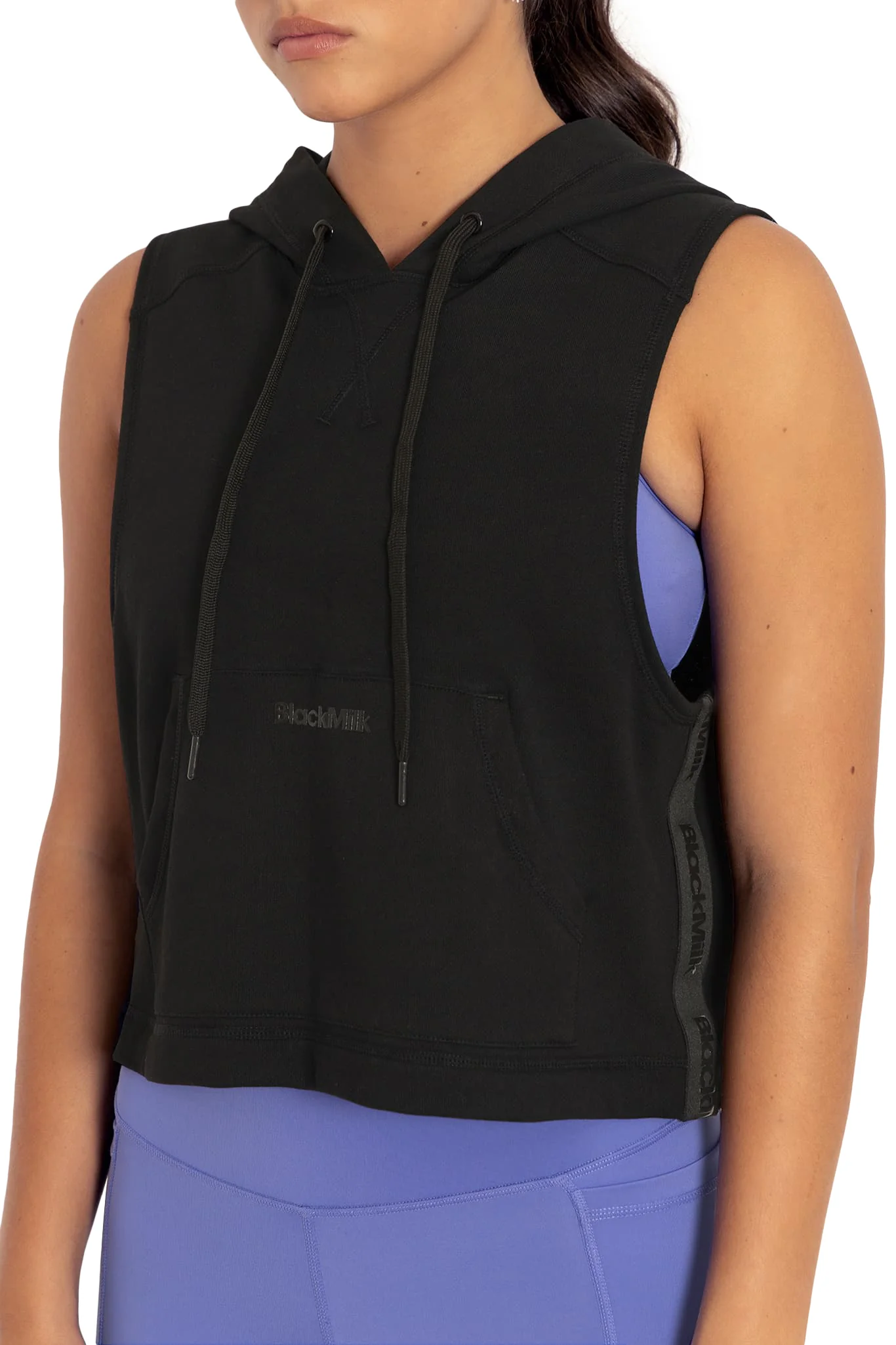 Reppin' It Black Sleeveless Hoodie - Image 3