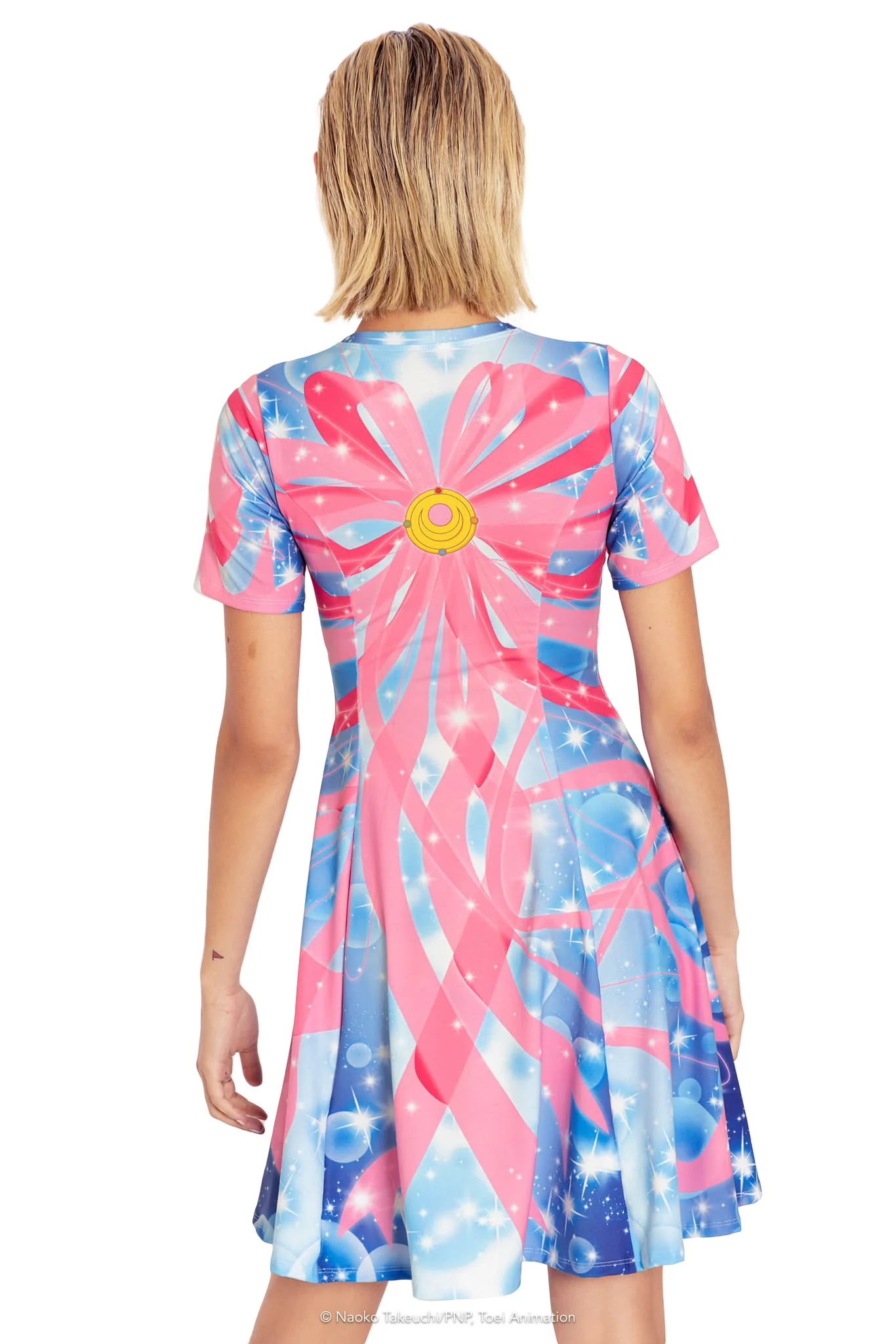 Ribbon Transformation Longline Evil Tee Dress - Image 2