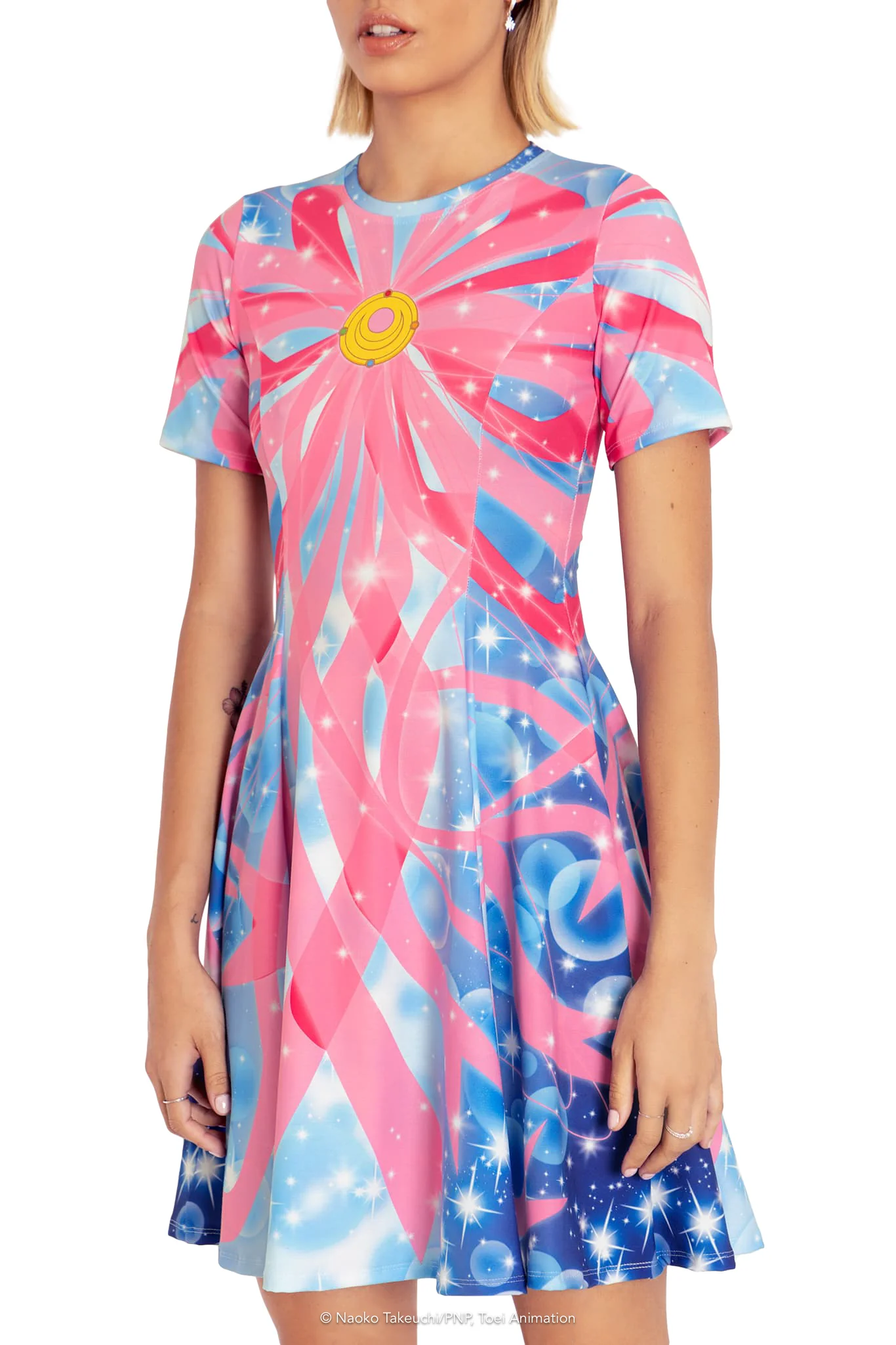 Ribbon Transformation Longline Evil Tee Dress - Image 3