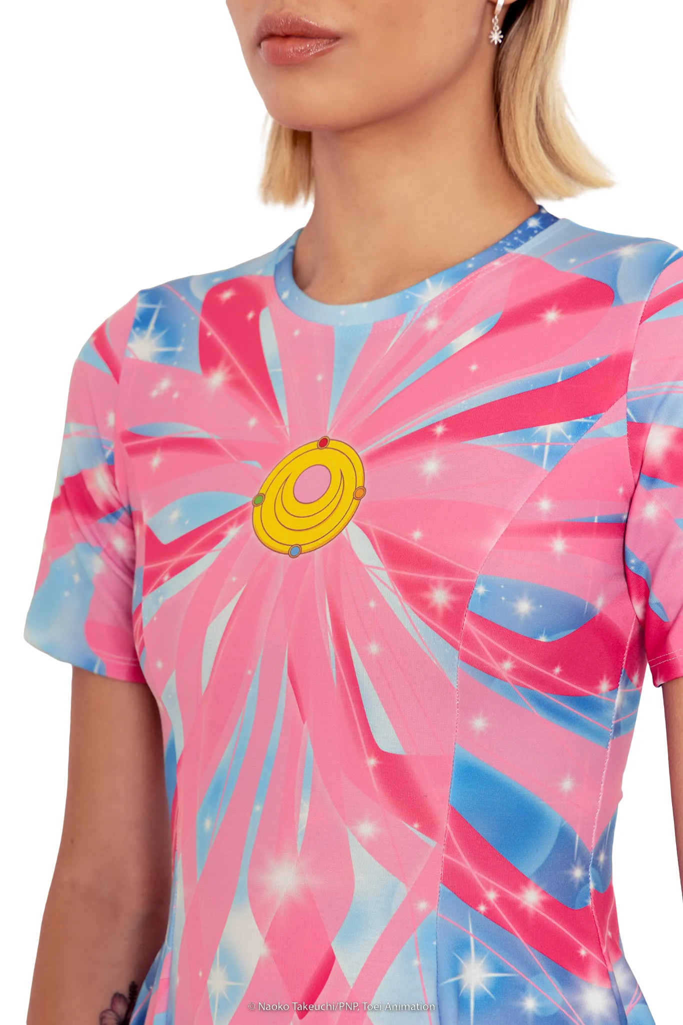 Ribbon Transformation Longline Evil Tee Dress - Image 4